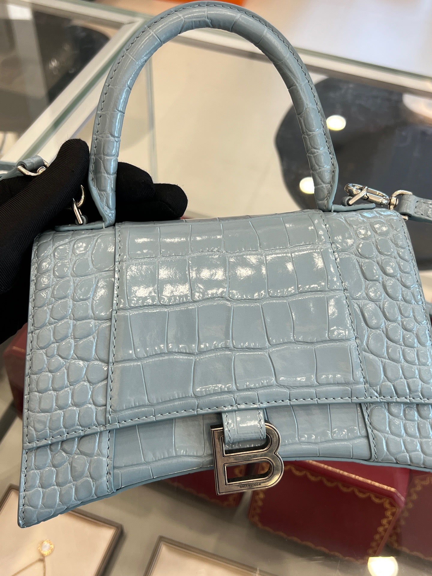 Balenciaga Hourglass S Light Blue