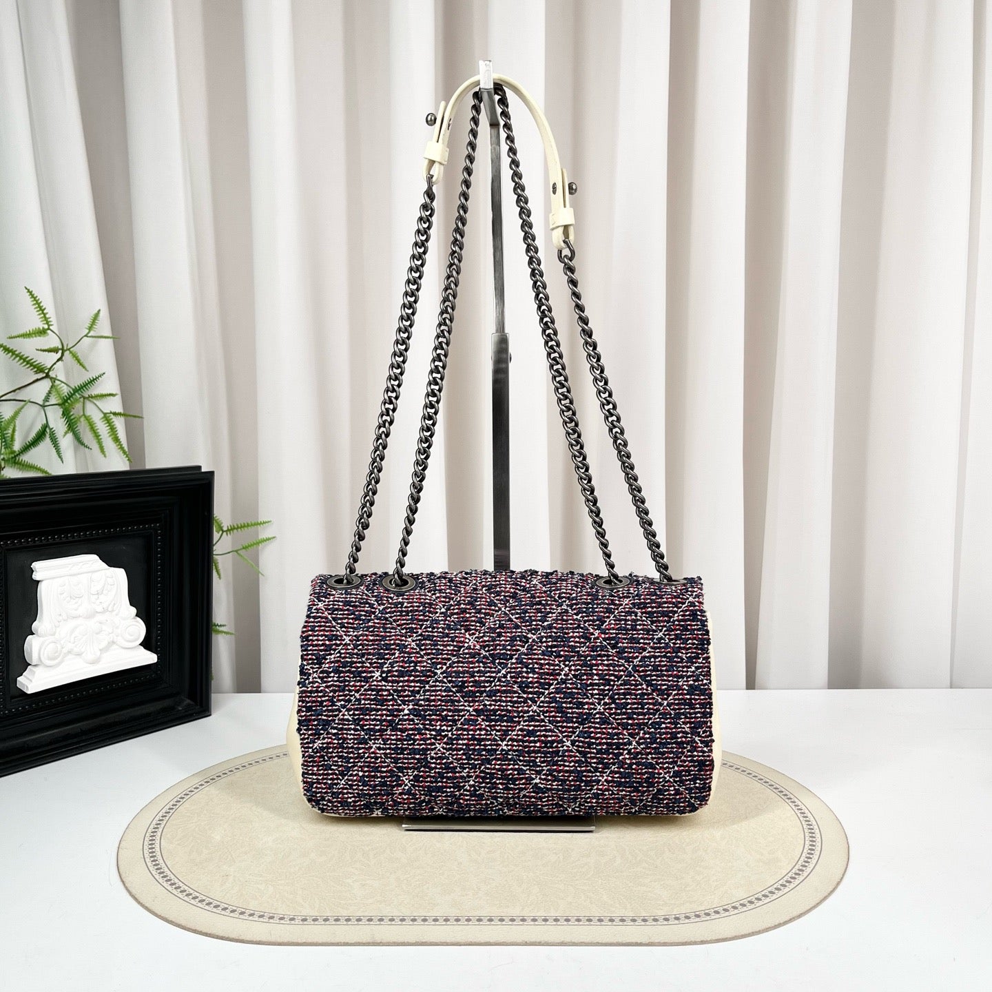 Chanel Classic Flap Large Mini Multicolor Tweed Bag