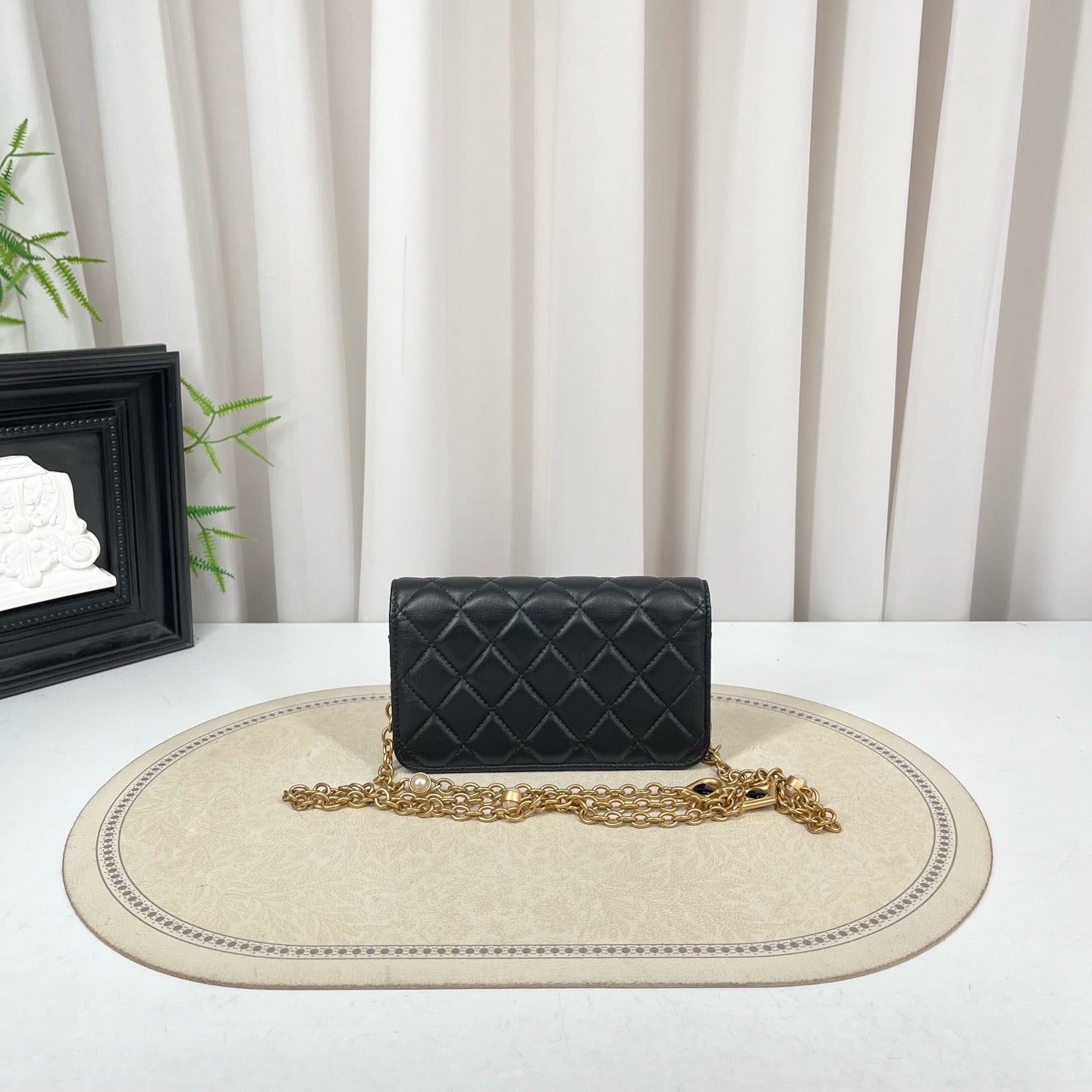 Chanel WOC Small Black Lambskin Gold Hardware