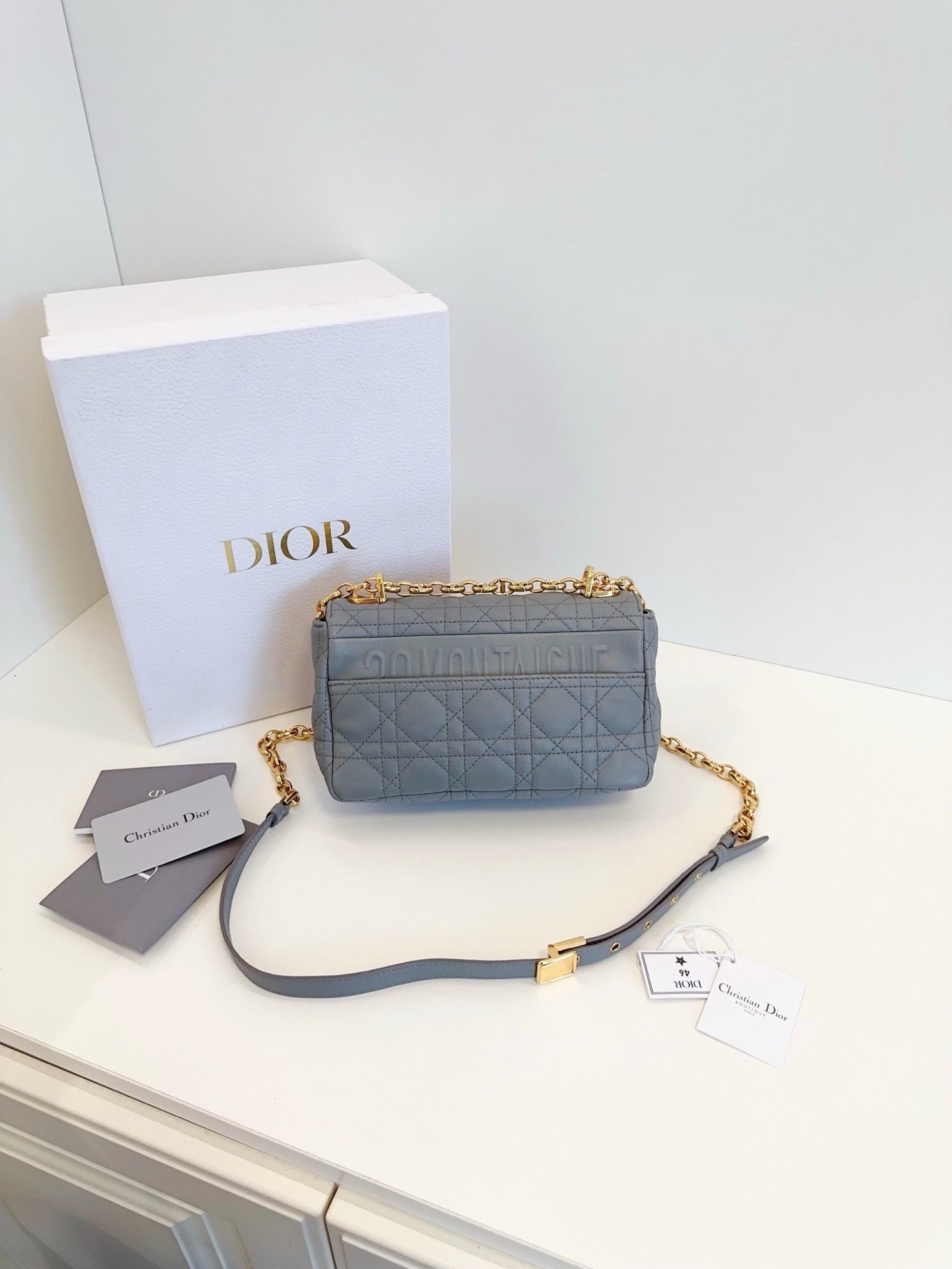 Dior Caro Small Stone Gray