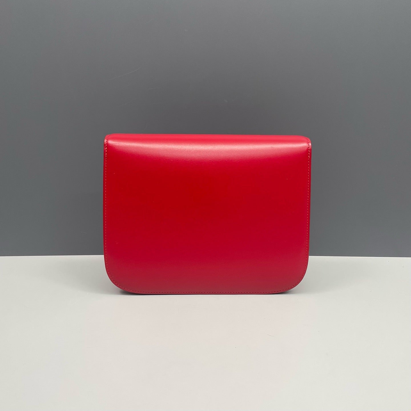 Celine Medium Classic Box Bag in Red Smooth Calfskin