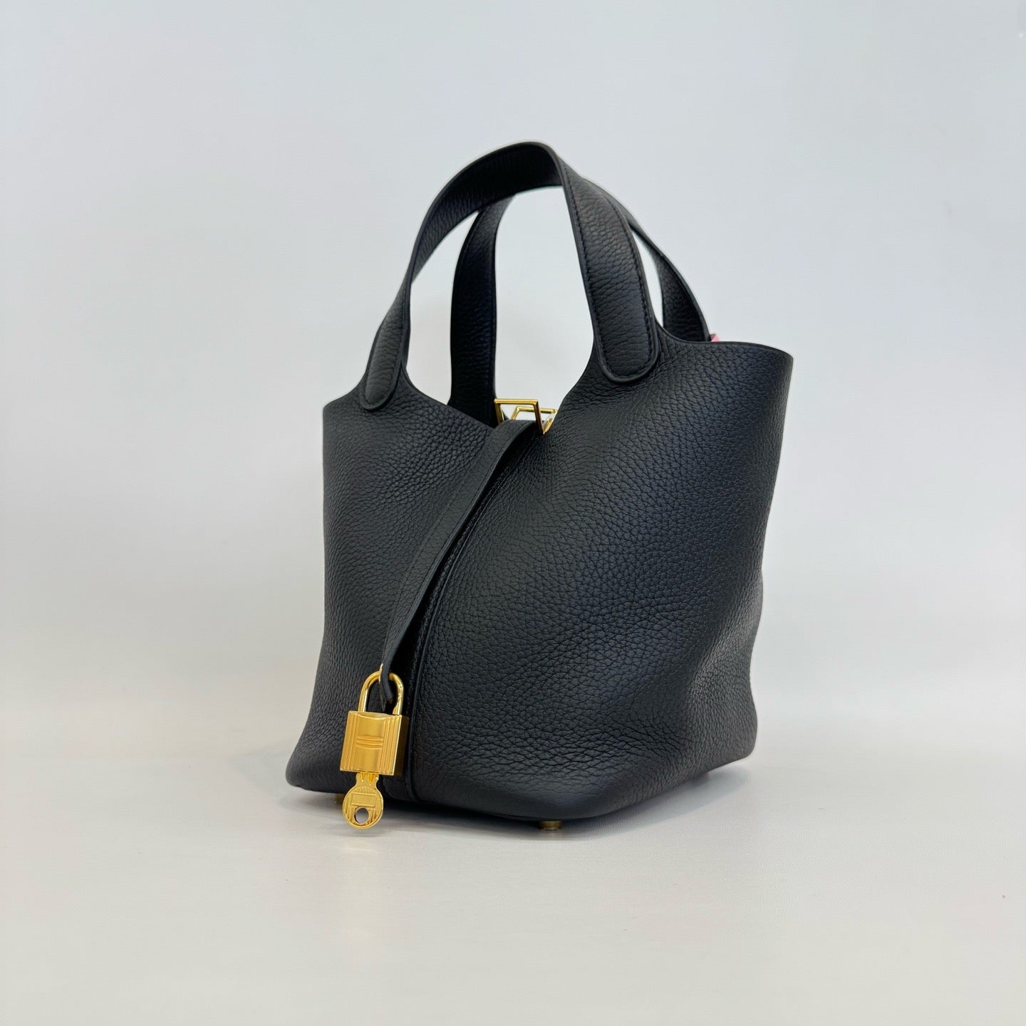 Hermès Picotin Lock 18, Black Clemence Leather