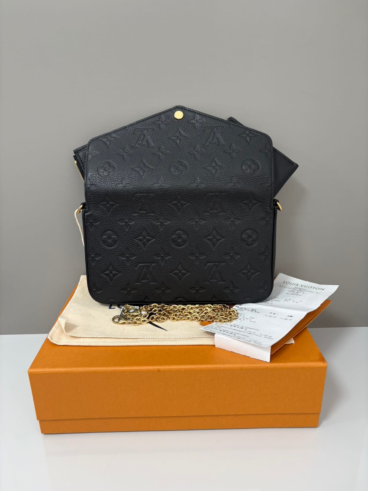 Louis Vuitton Felicie Pochette Black Empreinte Leather