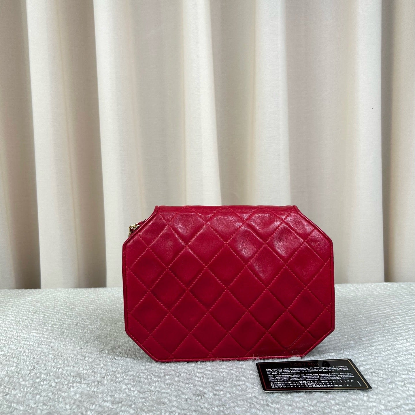 Chanel Vintage Octagon Medium Bag Red