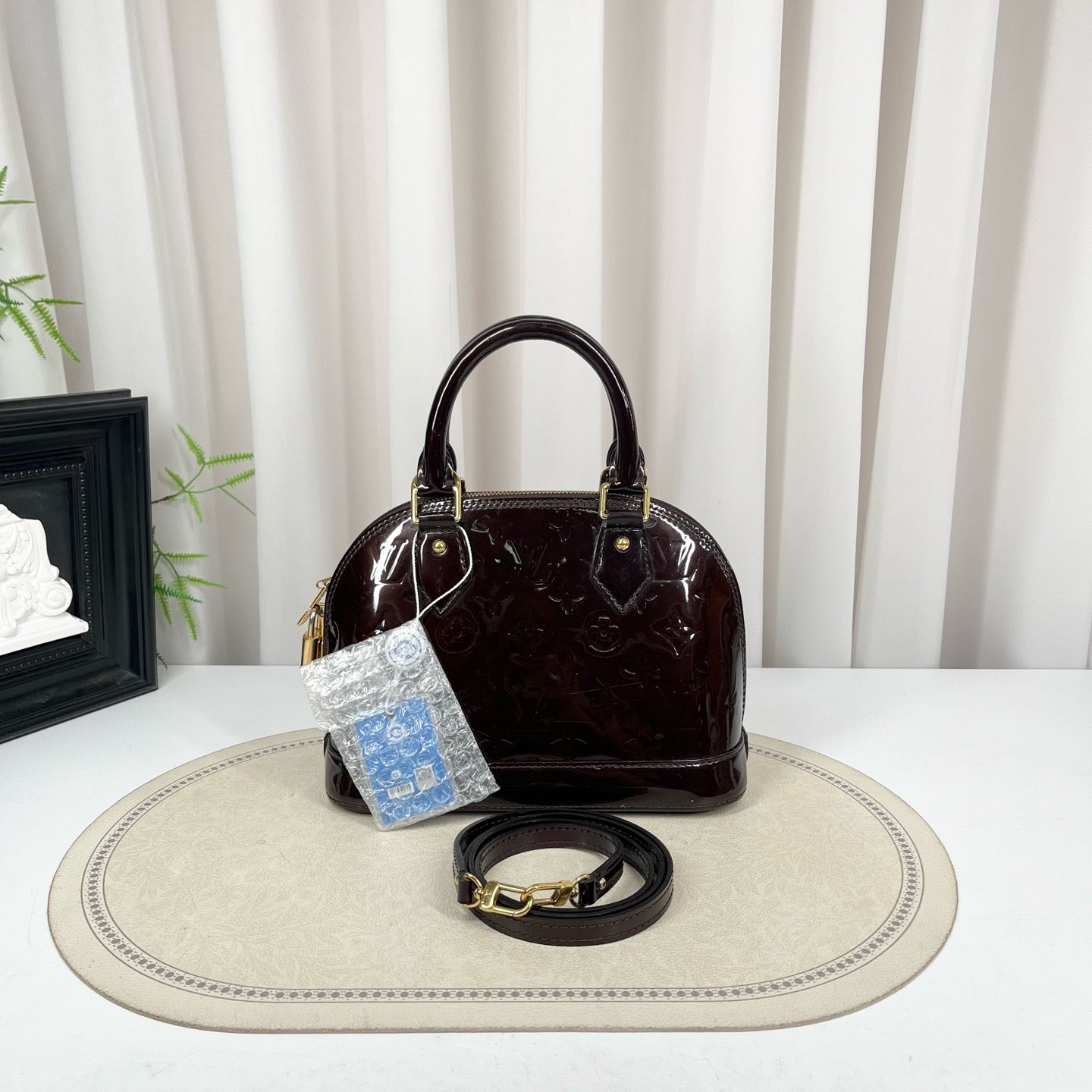 Louis Vuitton Alma BB Cherry Patent Leather