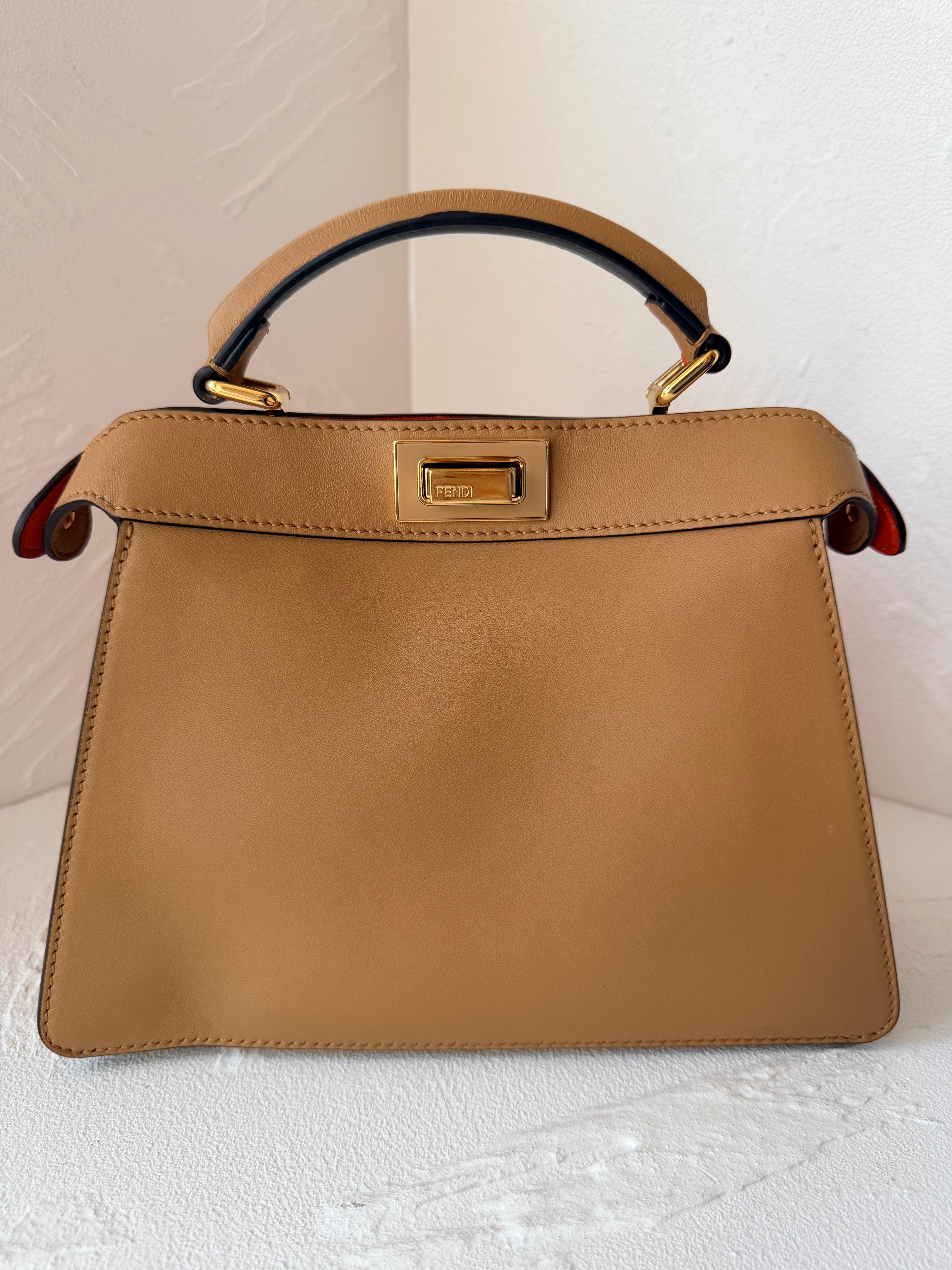 Fendi Peekaboo ISEEU Medium Two-Tone Leather Top