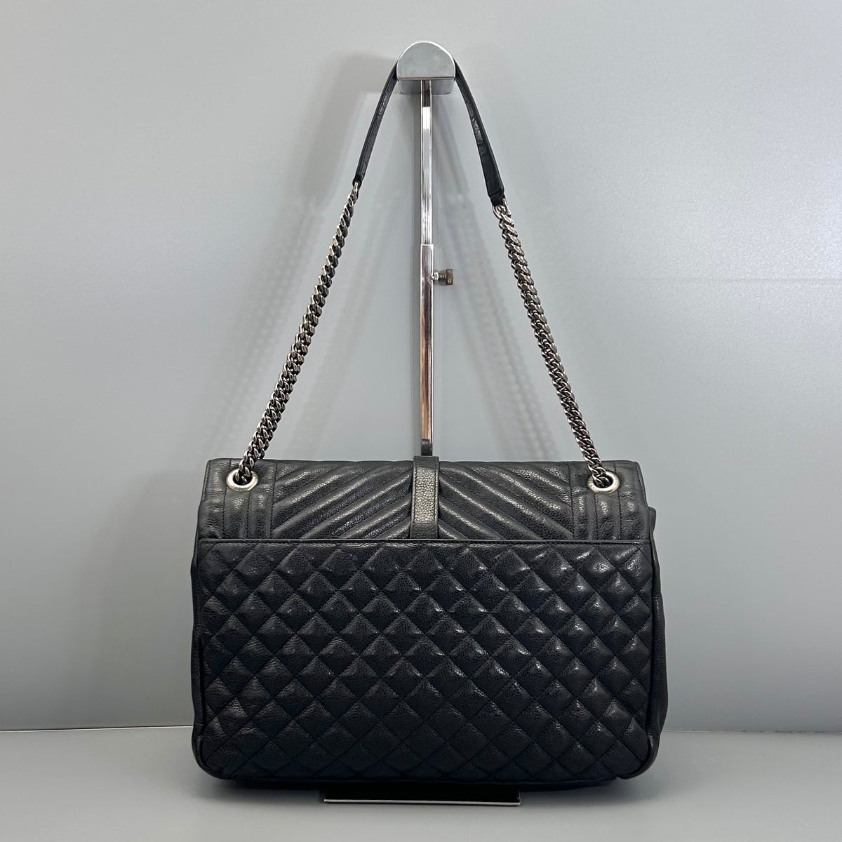 Saint Laurent Black Quilted Leather Large