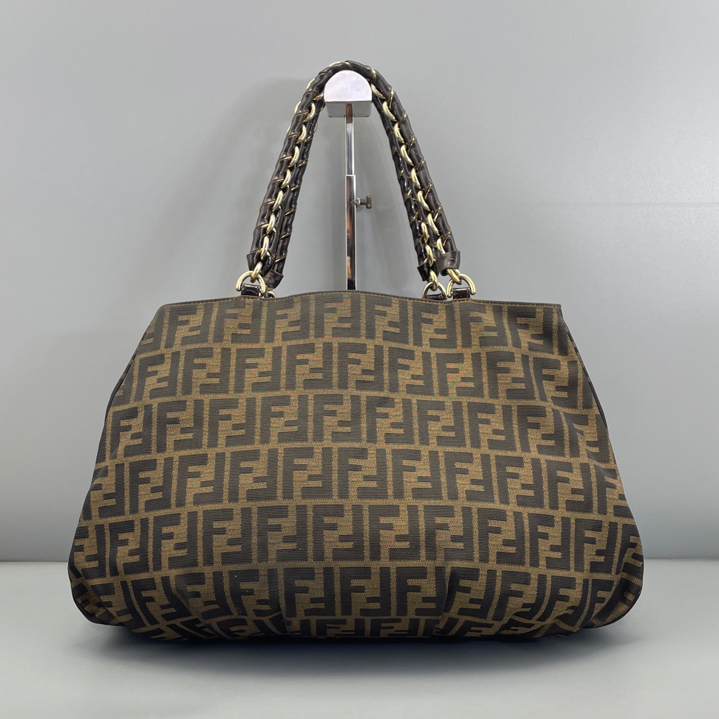 Fendi FF Zucca Canvas Chain Tote