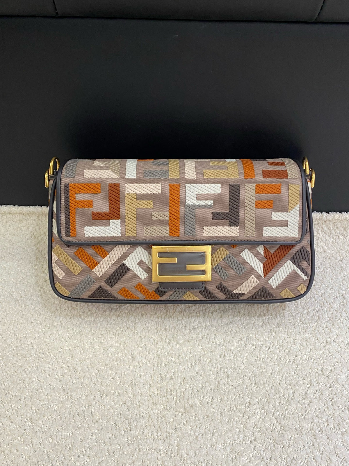 Fendi Baguette Multicolor FF Embroidered
