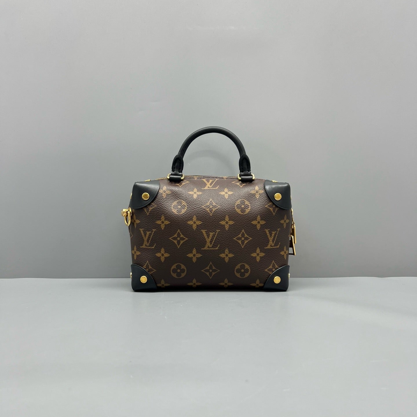Louis Vuitton Petite Malle Souple Monogram Canvas Gold Hardware