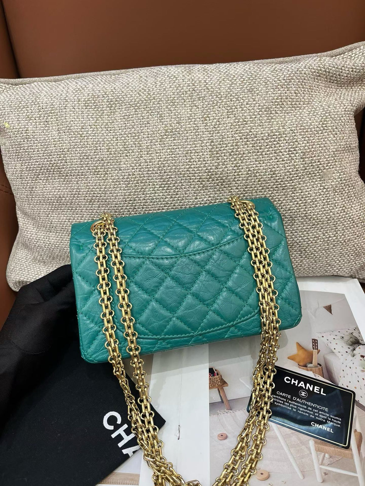 Chanel 2.55 Mini, Green Reissue Calfskin