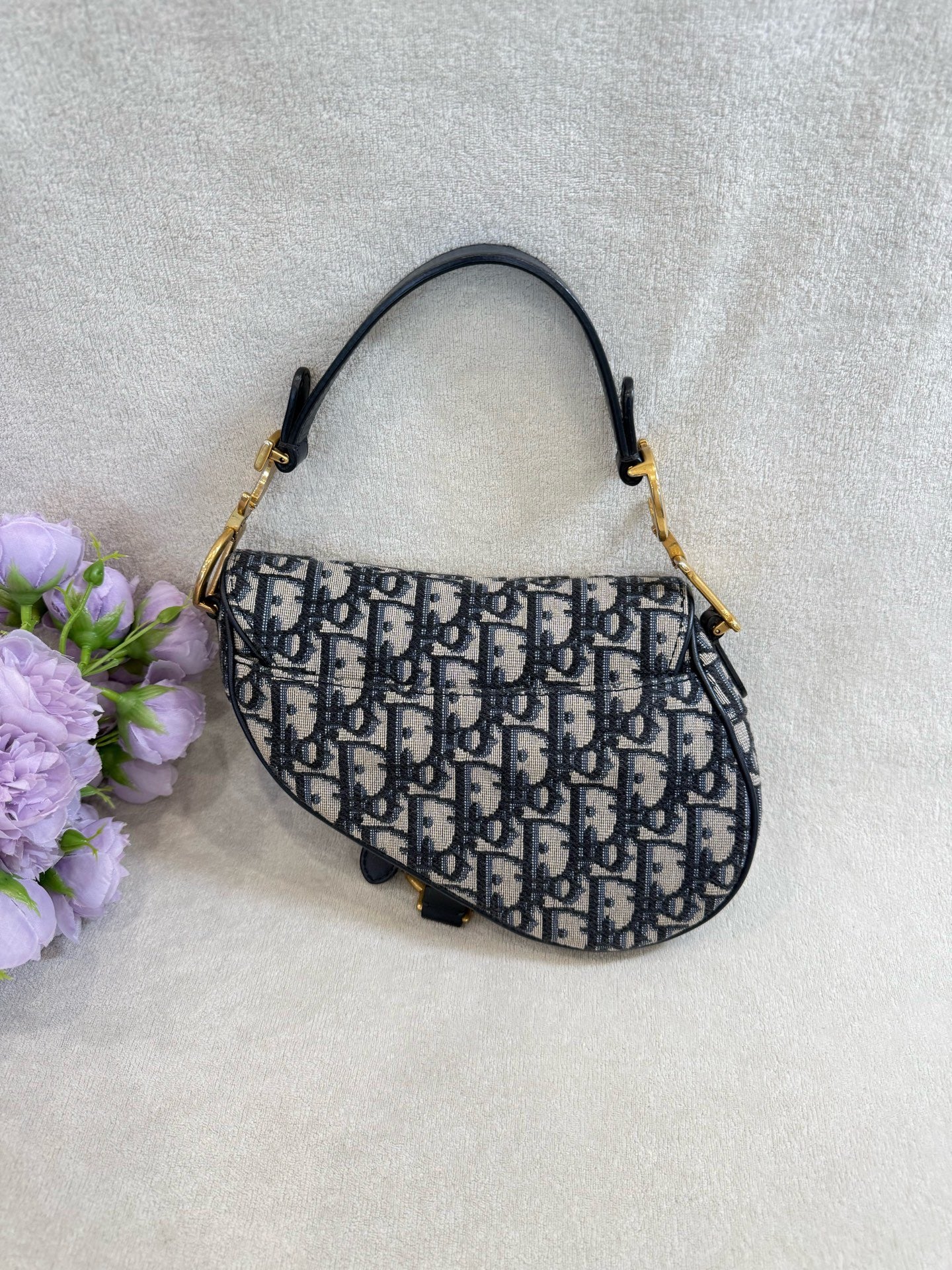 Dior Mini Saddle Oblique Jacquard Handbag