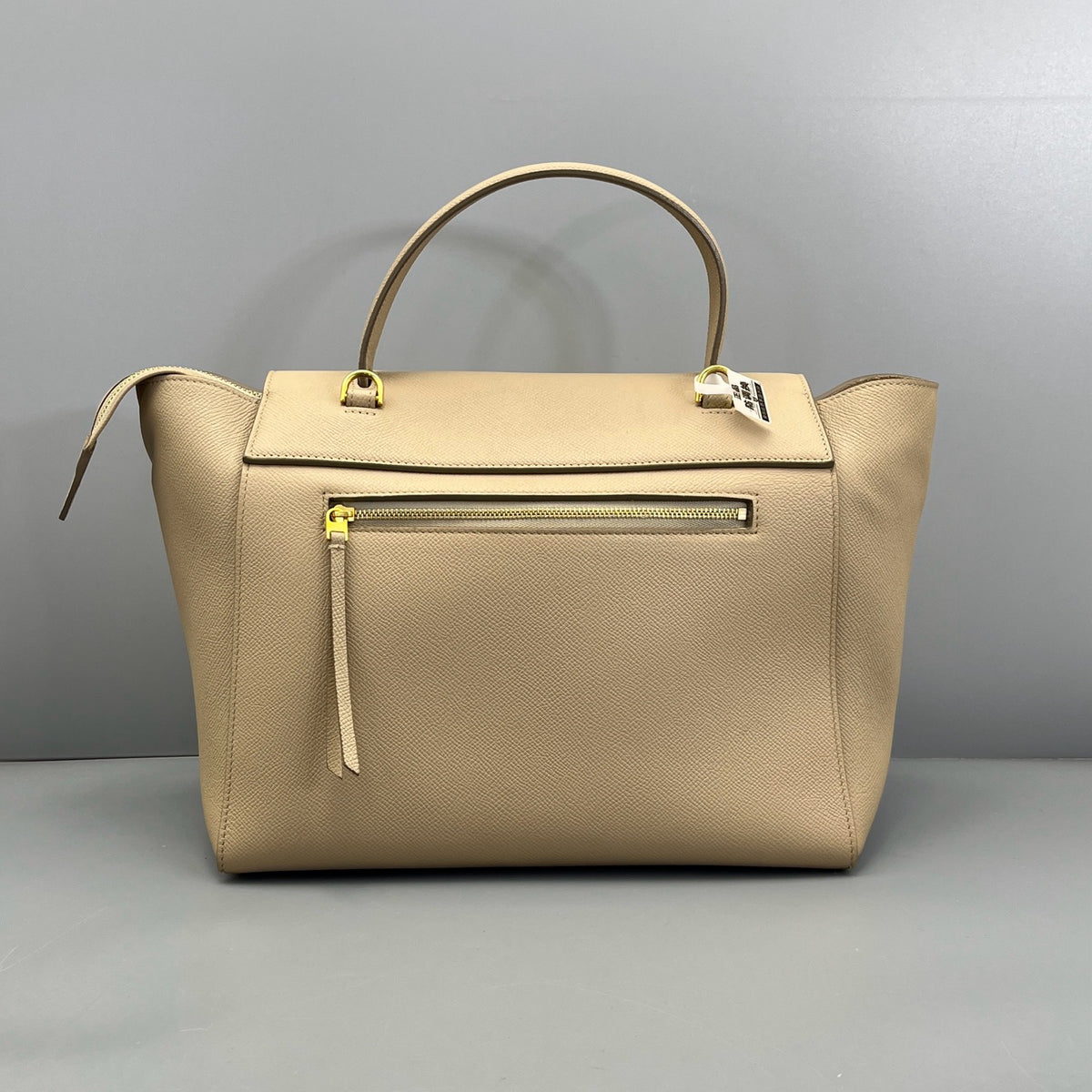 Celine Beige Grained Leather Belted Micro Belt