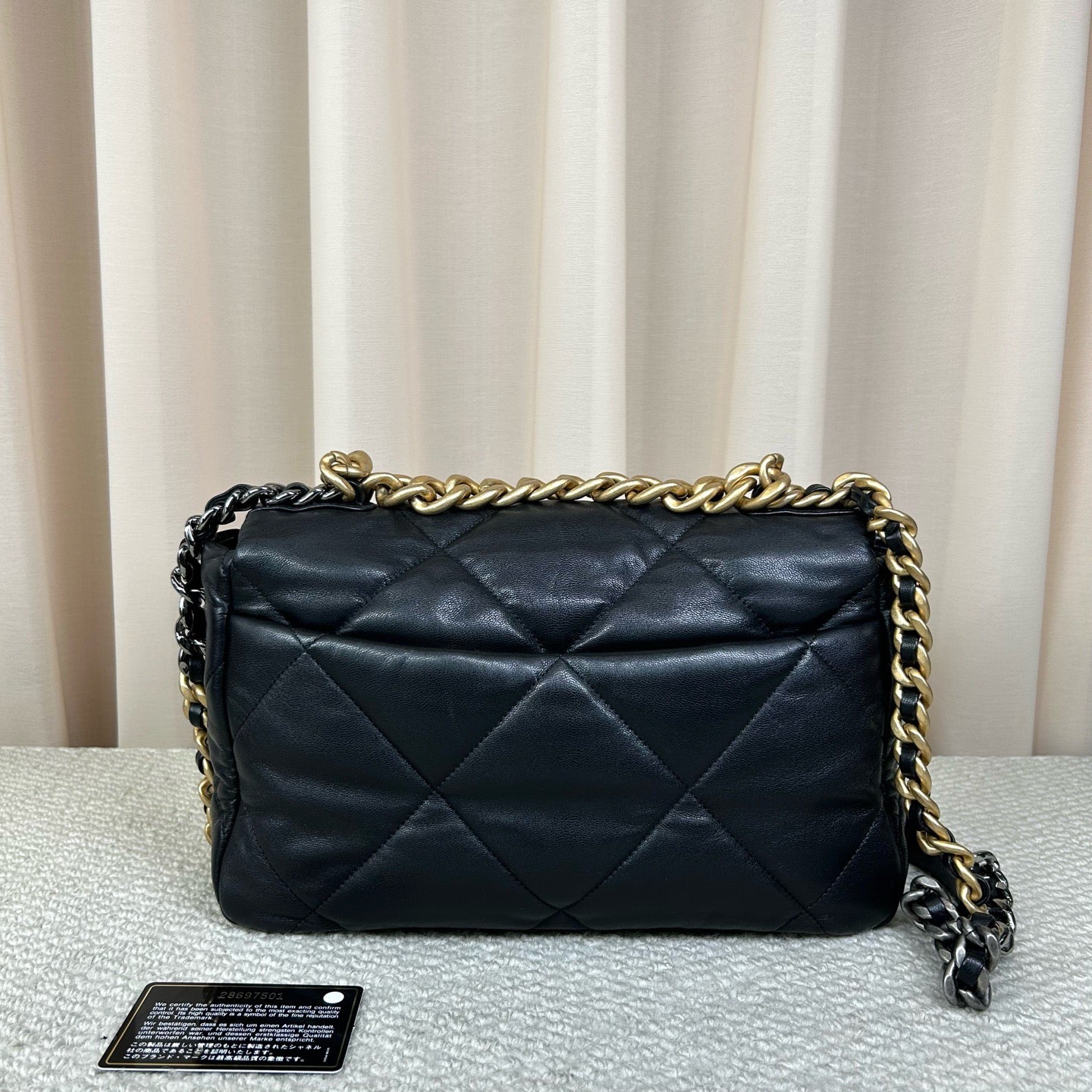Chanel 19 Bag Black Gold Chain Bag
