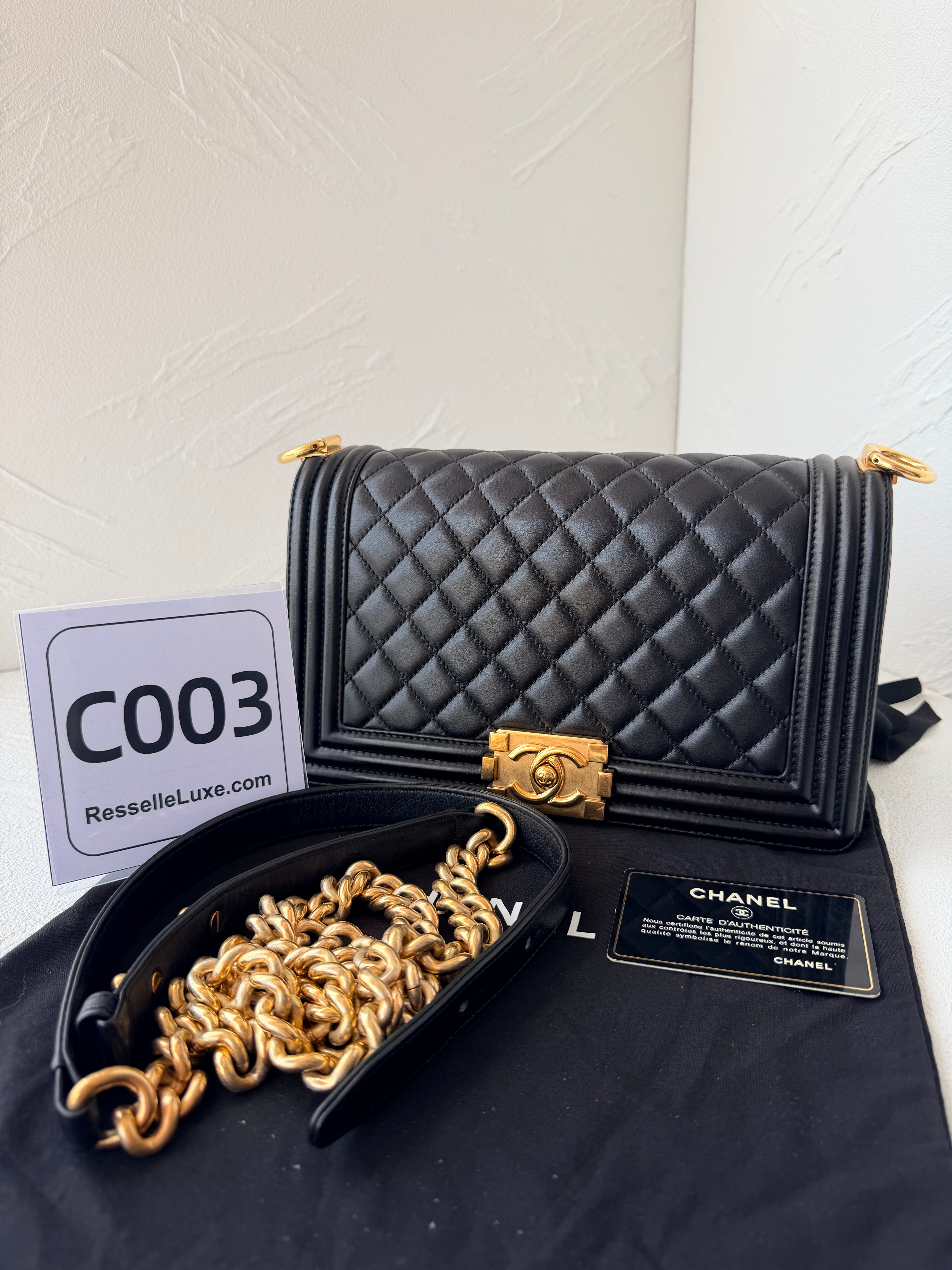 Chanel Boy Medium Handbag Black