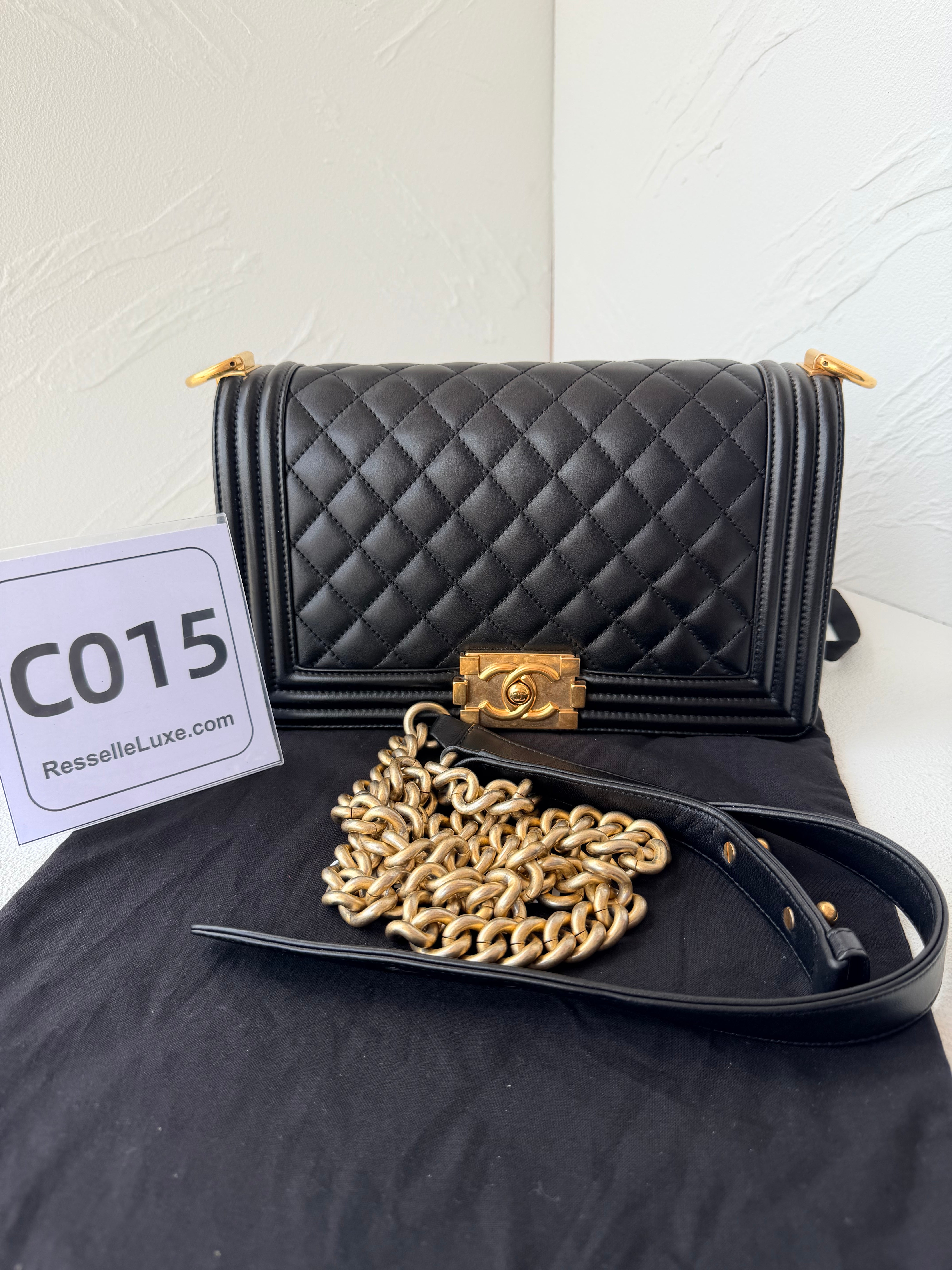 Chanel Boy Medium Handbag Black
