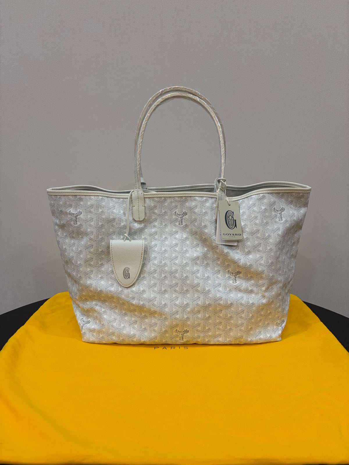 Goyard Saint‑Louis PM White Goyardine Tote Bag