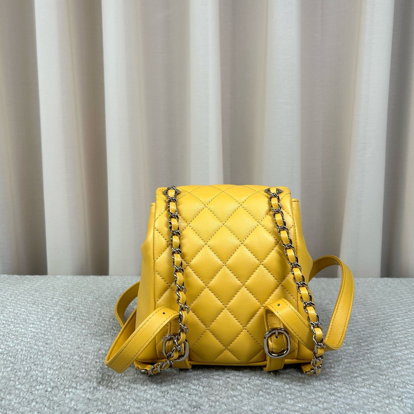 Chanel Duma Small Mango Yellow Quilted Backpack