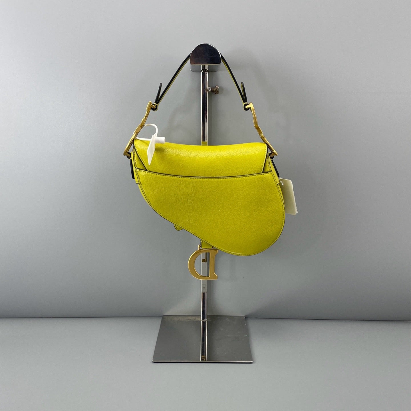 Christian Dior Medium Saddle Yellow Grained