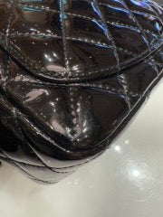 Chanel CF Mini Square Patent Black