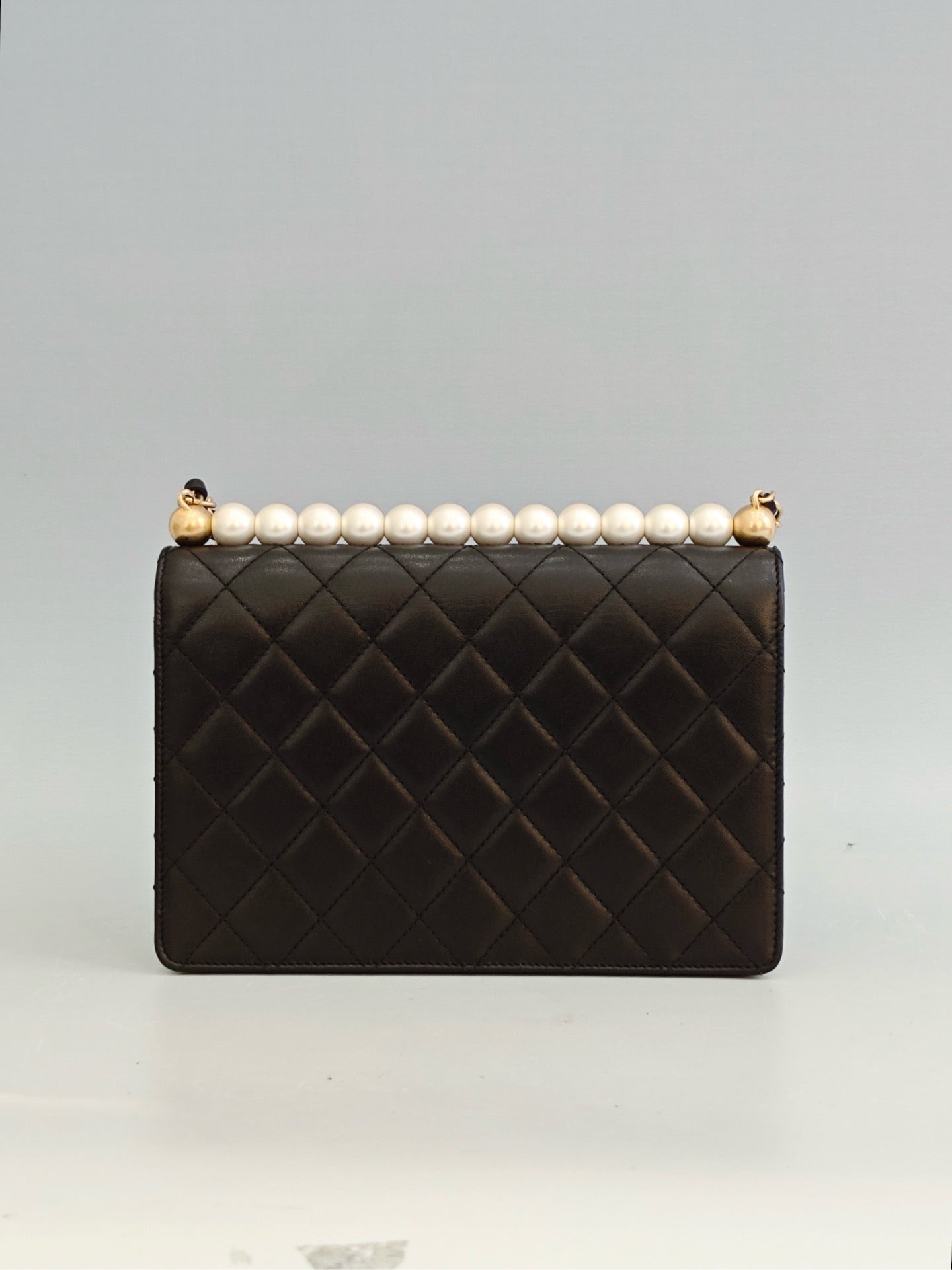 Chanel 20C Classic Flap Black Lambskin Pearl