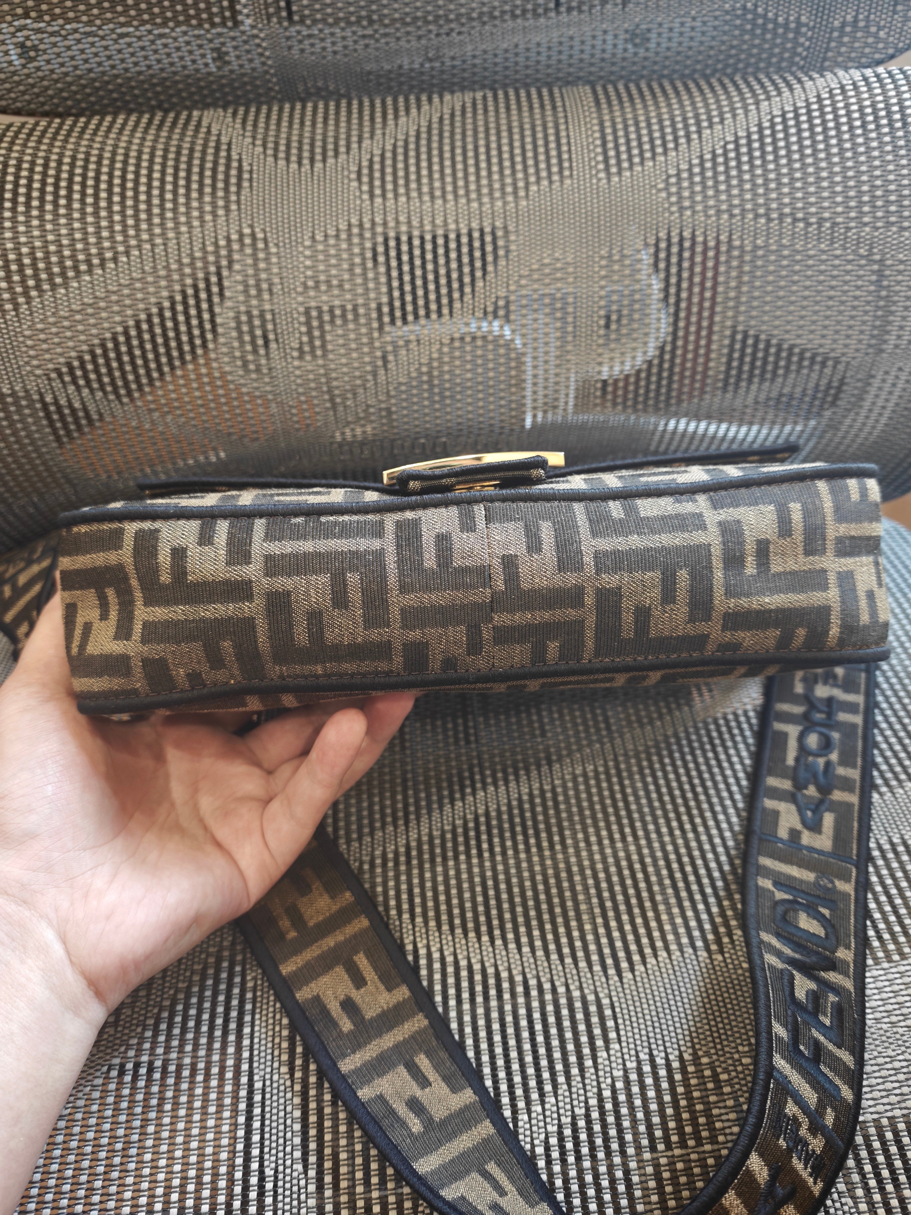 Fendi Medium Baguette Bag in Classic FF Zucca Canvas