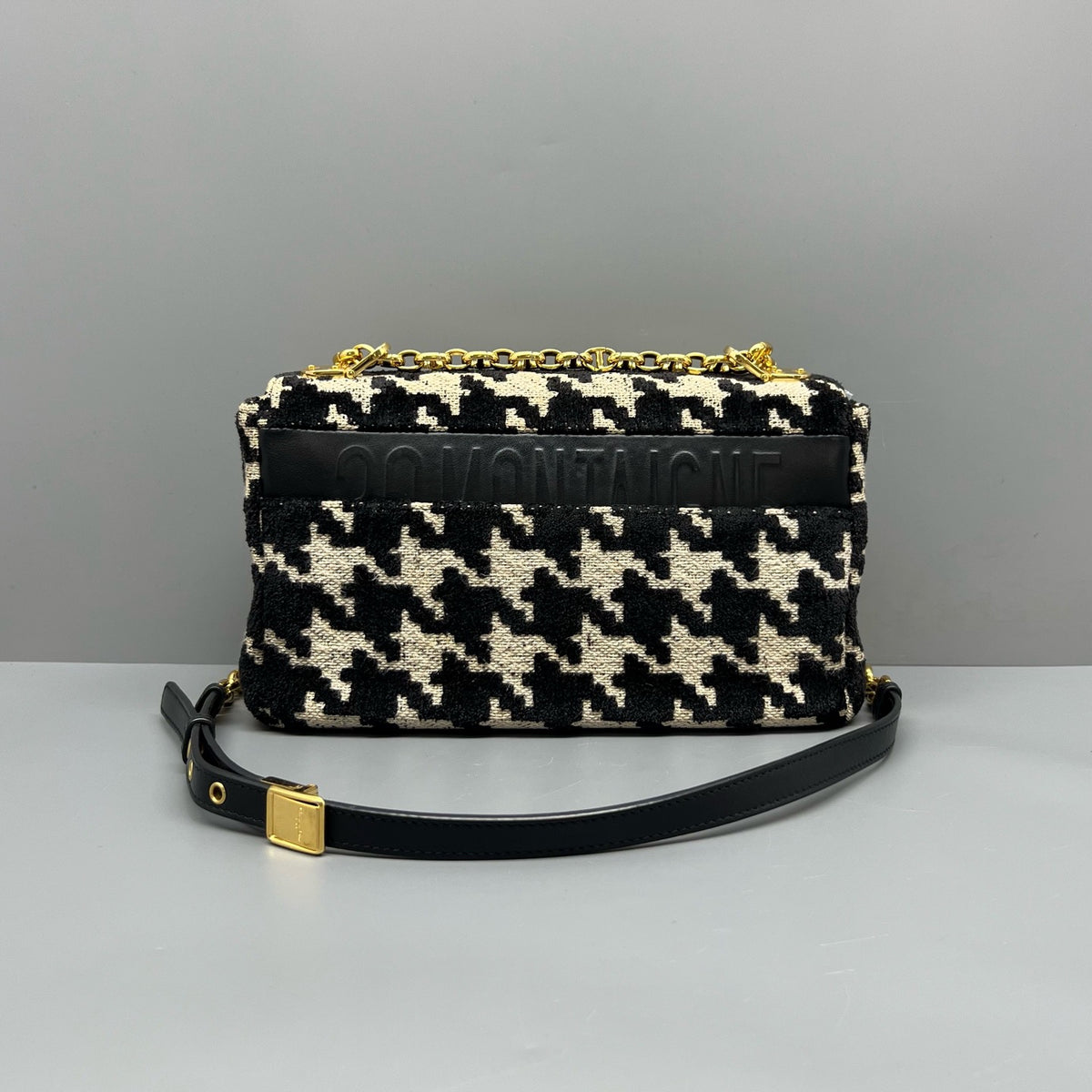 Dior Black & White Houndstooth Fabric Caro