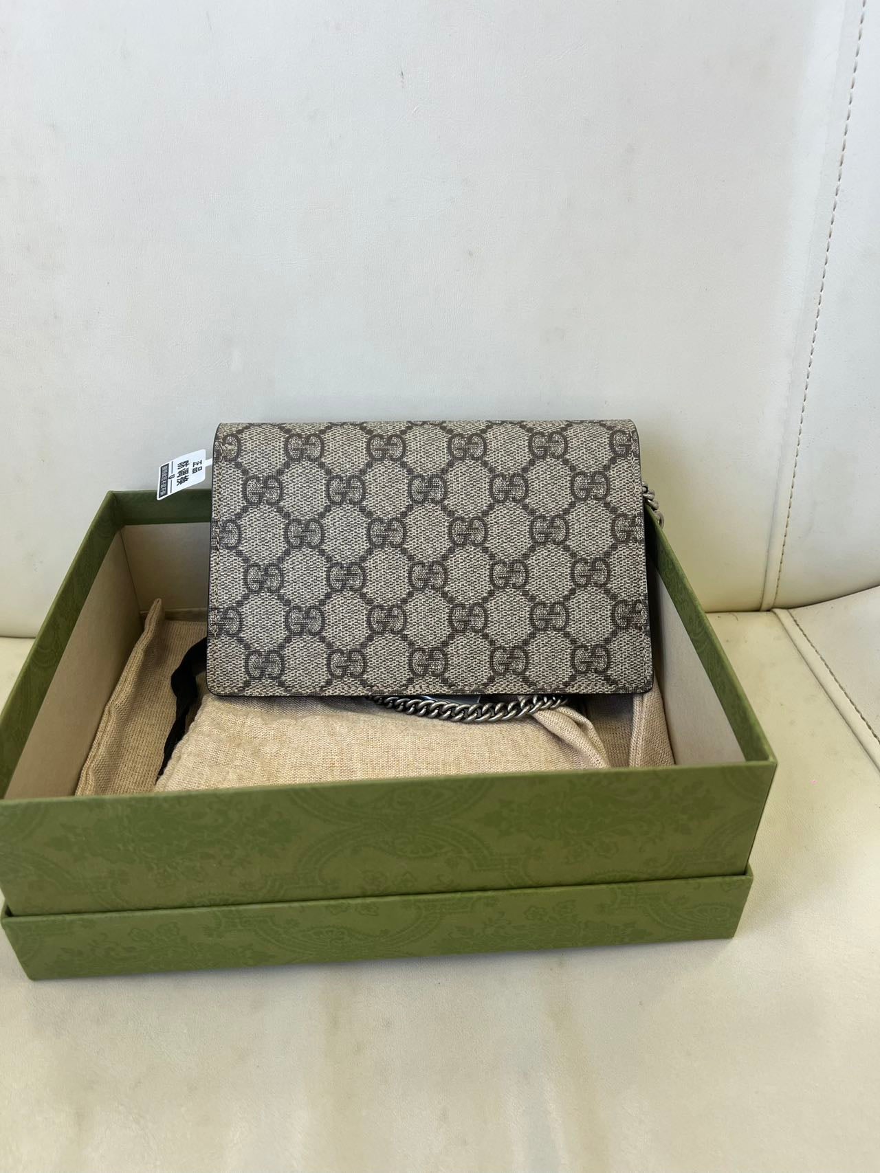 Gucci Dionysus Mini GG Supreme Canvas Chain Crossbody Bag