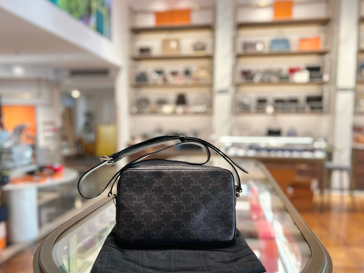 Celine Medium Camera Bag Triomphe Canvas