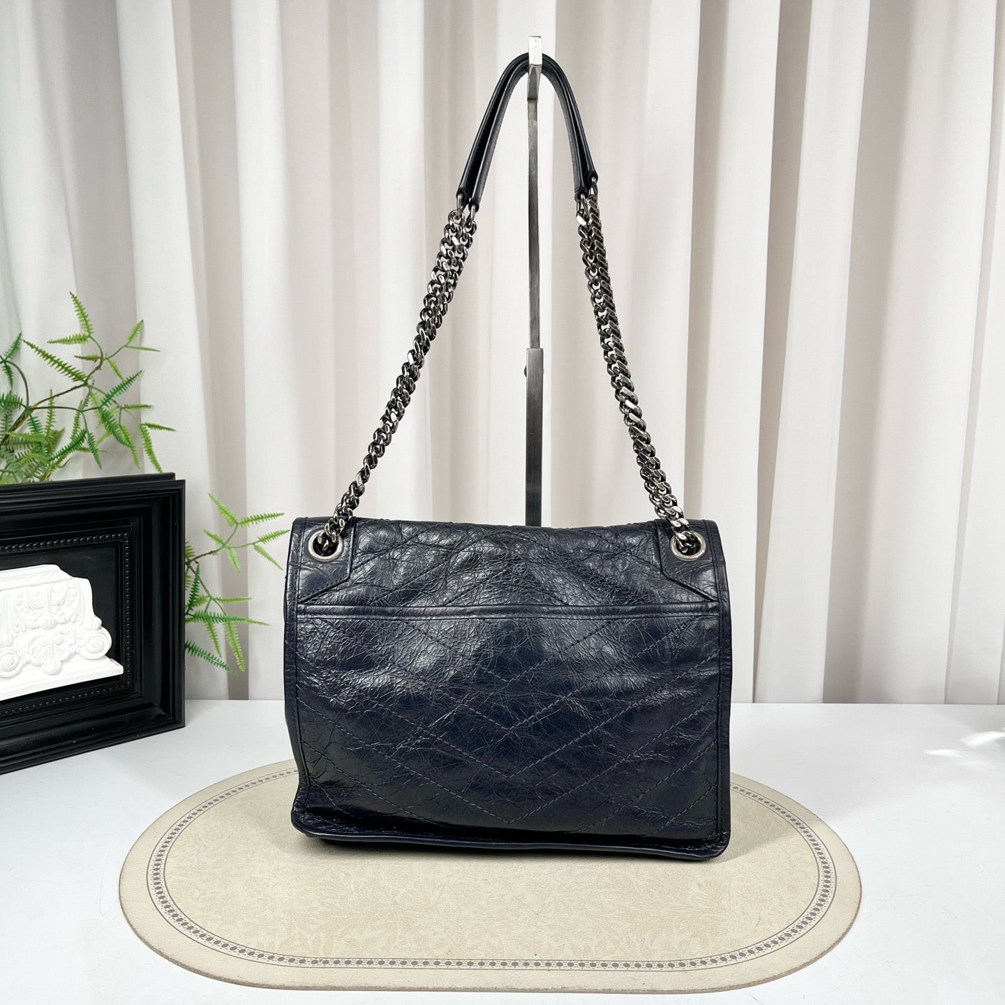 Saint Laurent Niki Medium Navy Bag