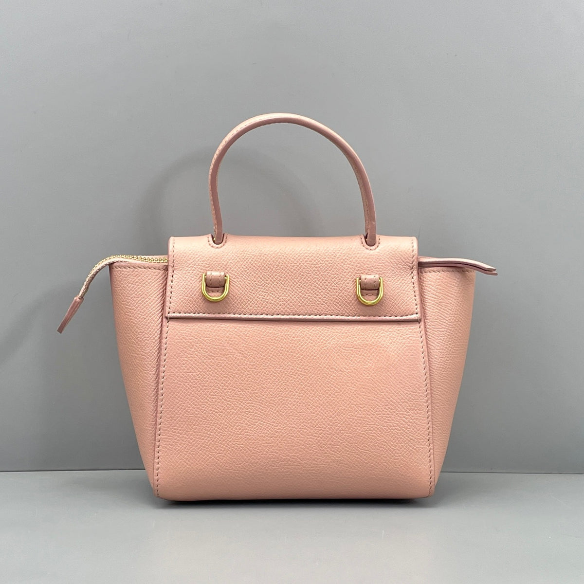 Celine Pink Grained Leather Micro Belt