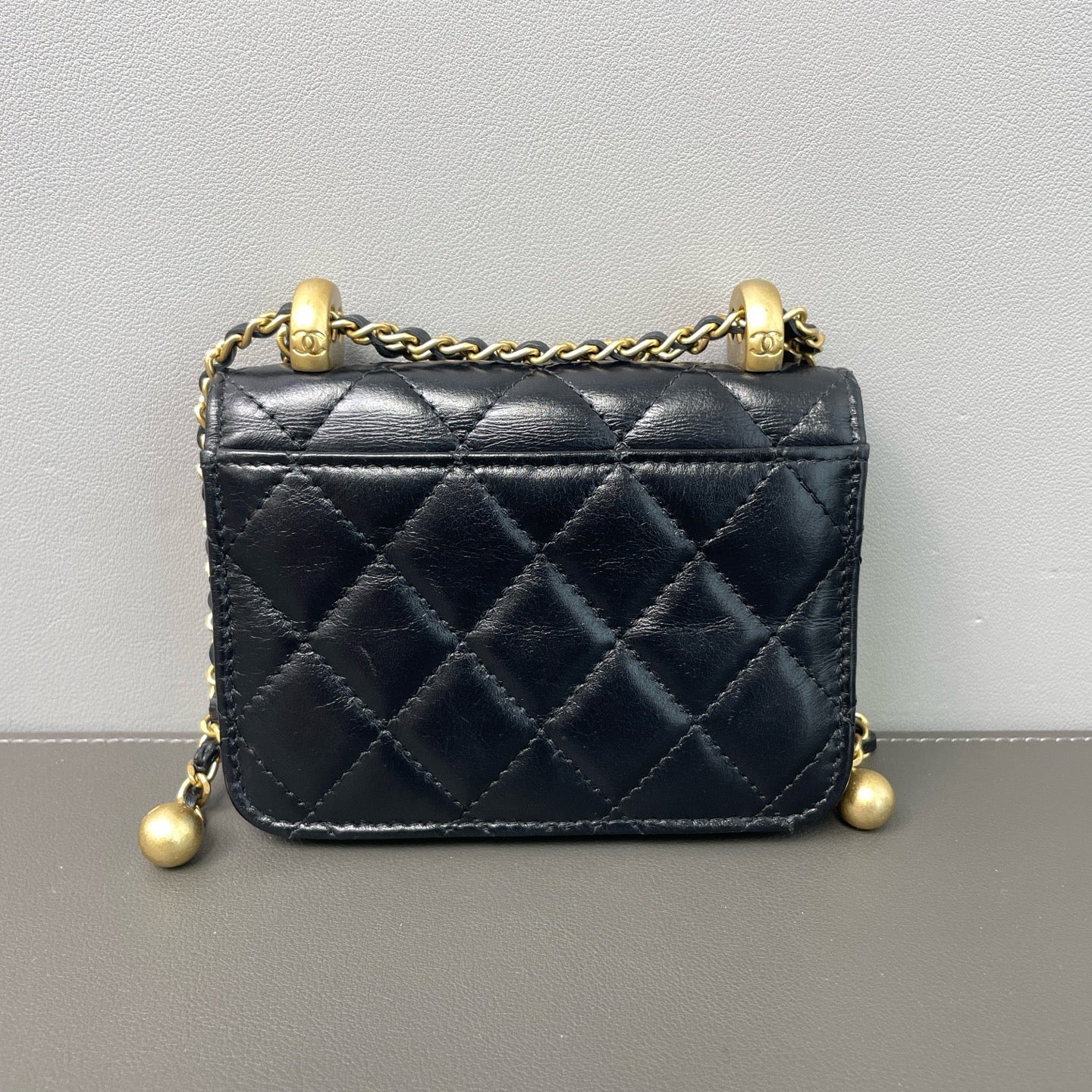 CHANEL Black Classic Flap Mini Adjustable Chain