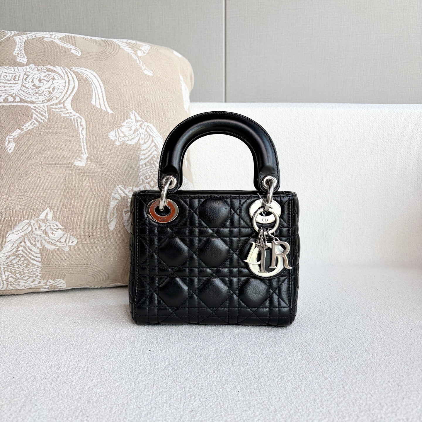 Dior Mini Lady Dior Black Cannage Lambskin Handbag