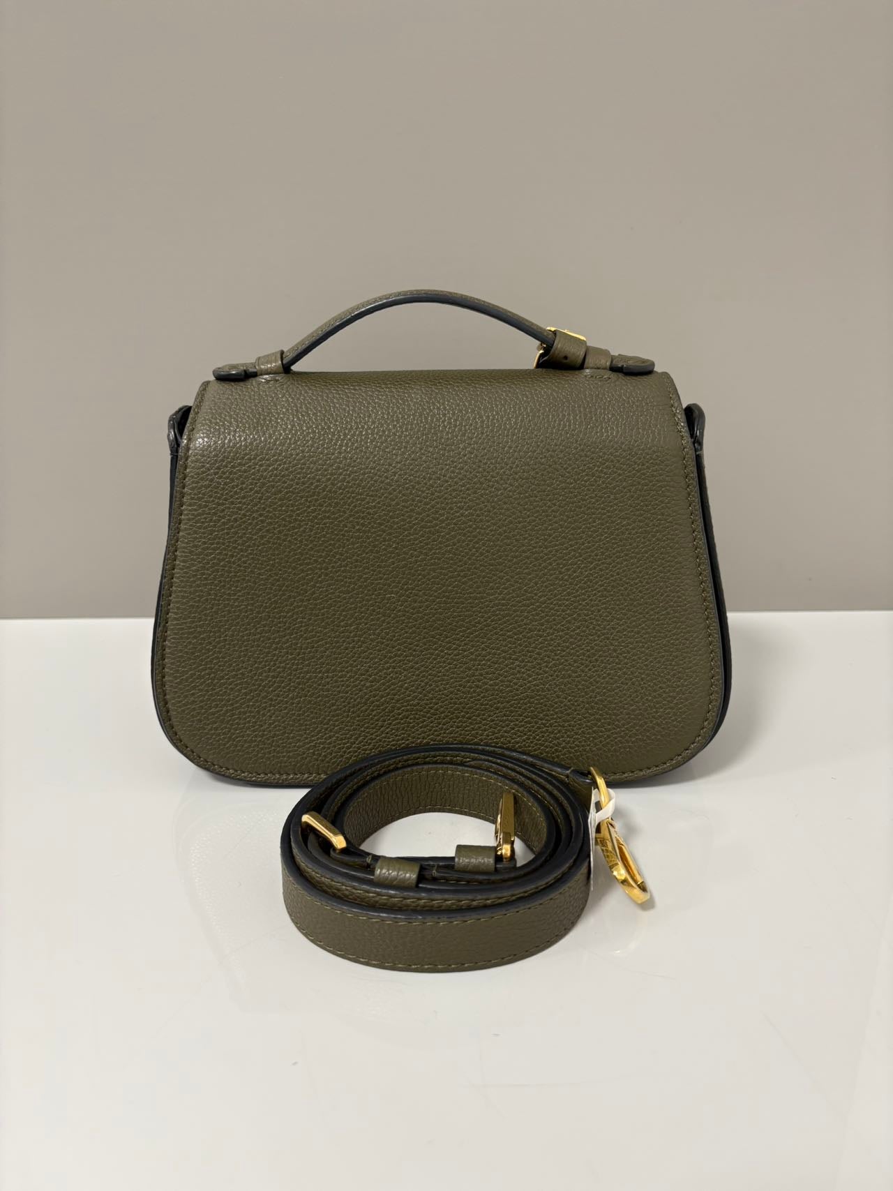 Louis Vuitton Lockme Tender Olive Green Leather Multiway Bag