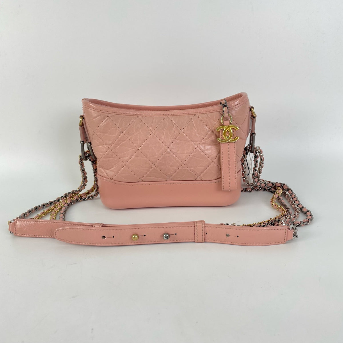 Chanel Gabrielle Small, Pink Aged Calfskin Leather