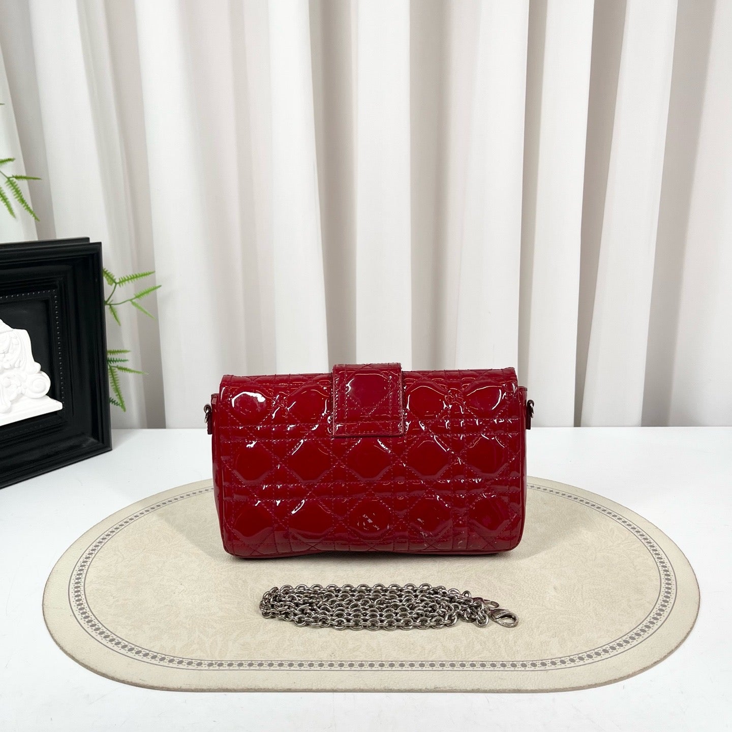 Dior Miss Dior Red Patent Leather Chain Bag