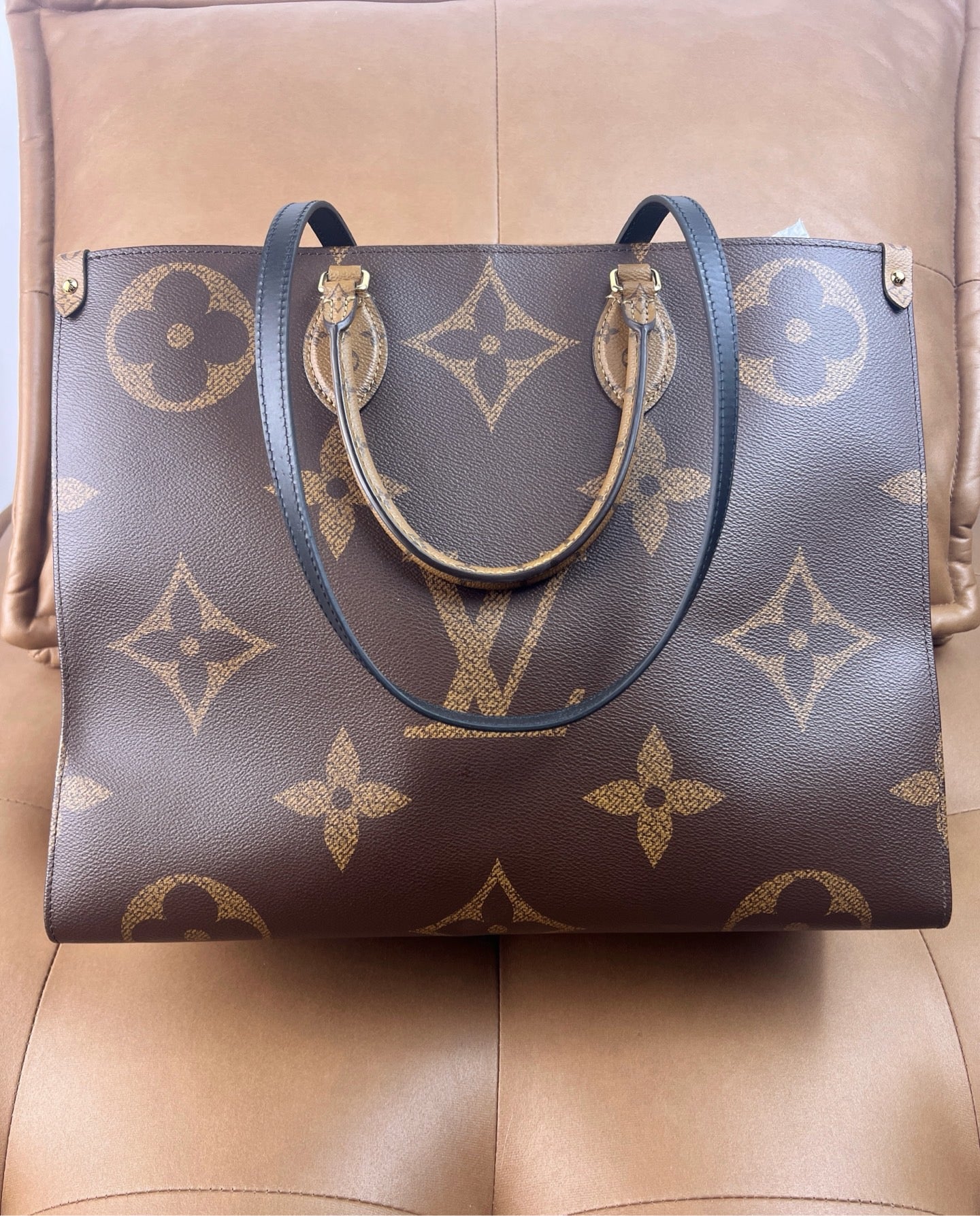 Louis Vuitton Onthego GM Reverse Monogram Tote Bag