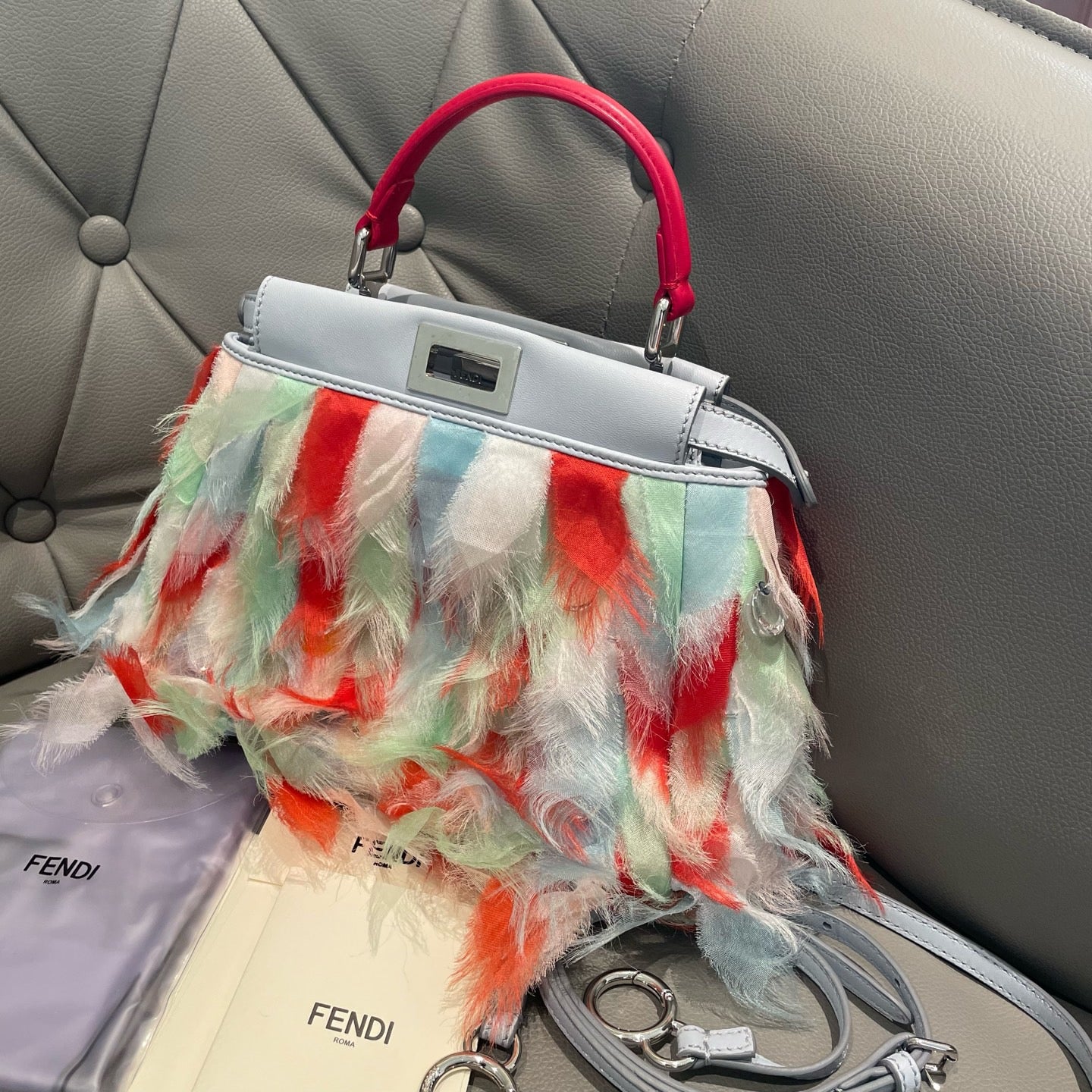 Fendi Peekaboo Mini Feather