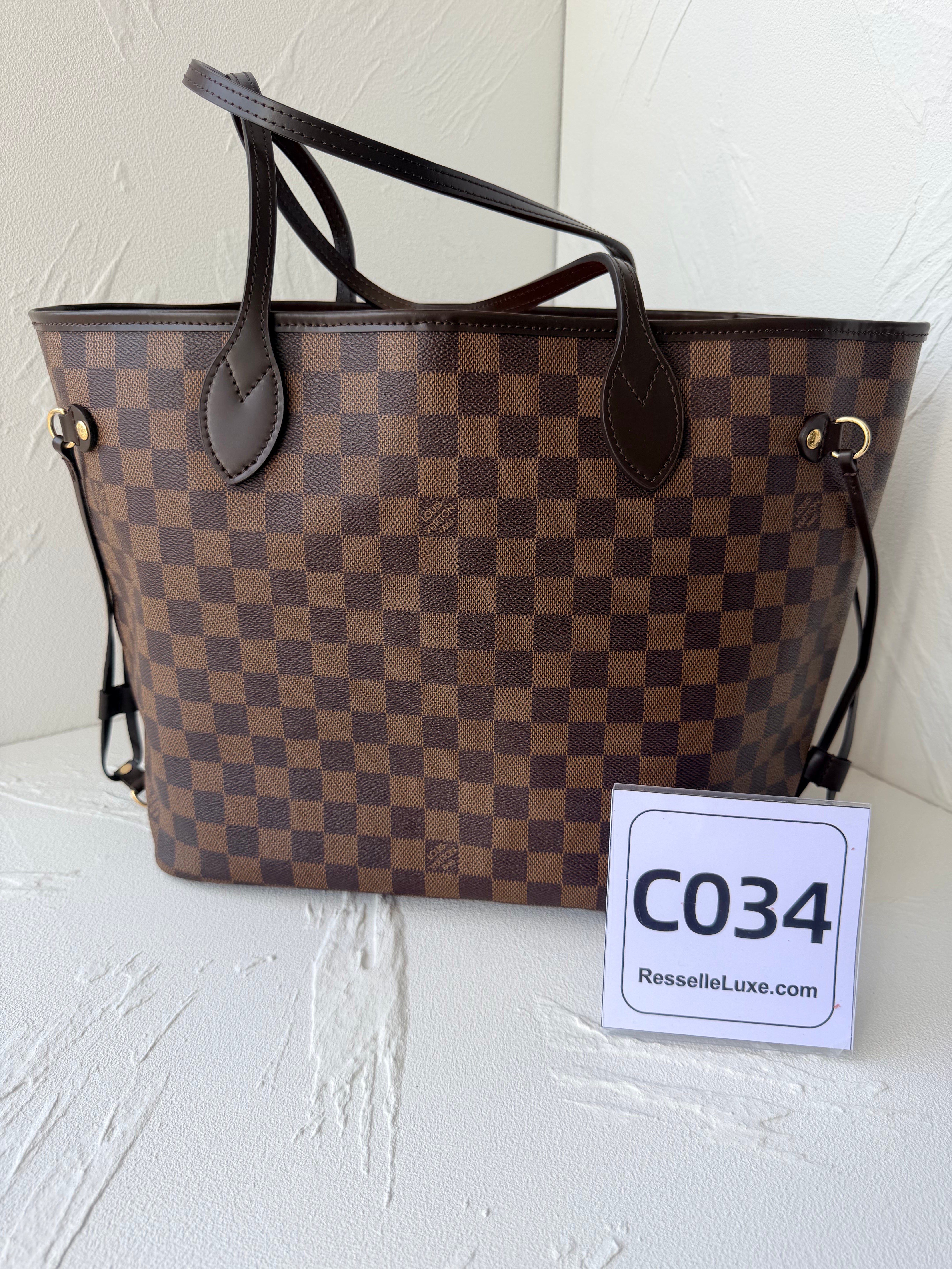 Louis Vuitton Neverfull MM Damier Ebene Tote Bag