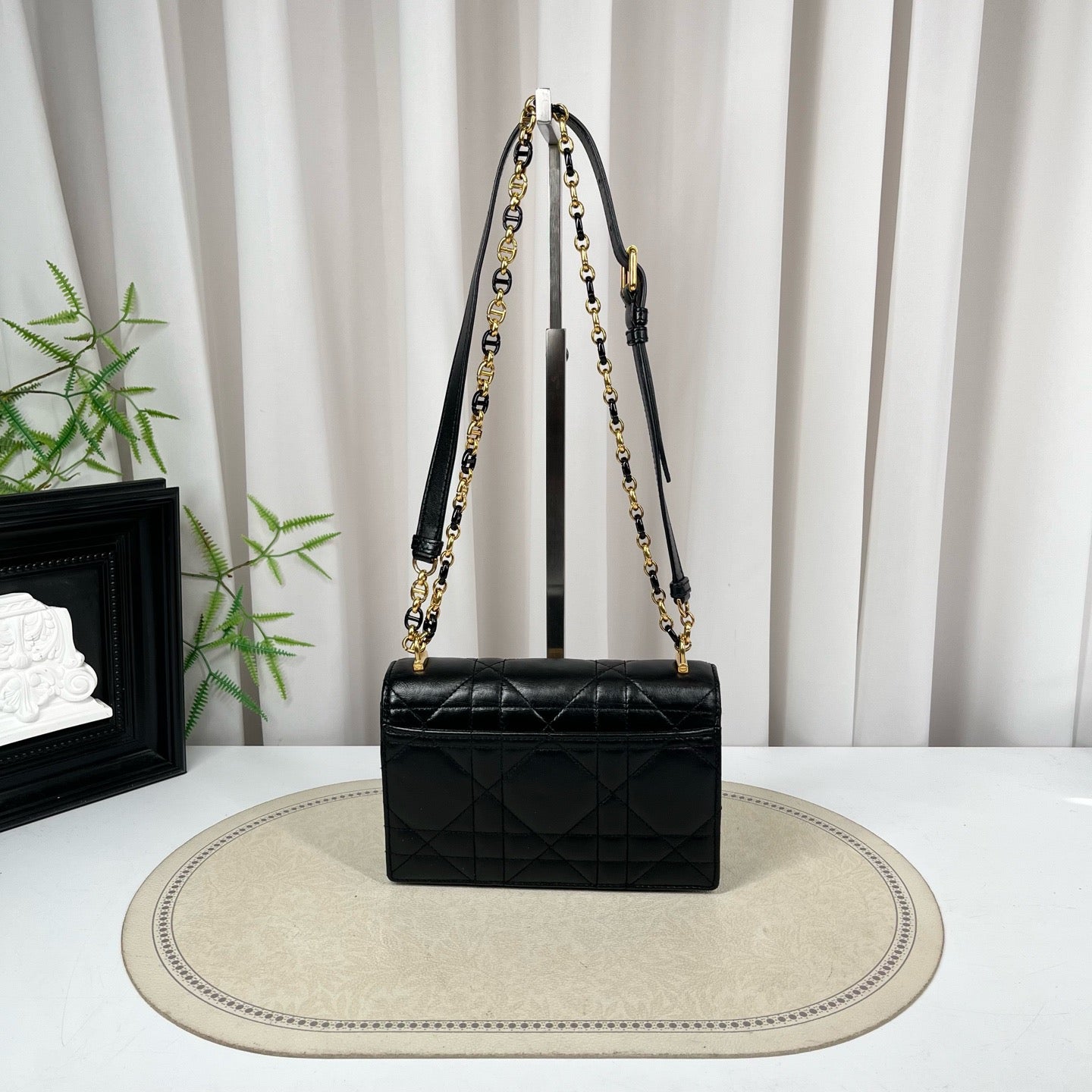 Dior Miss Caro Black & Gold Chain Mini Bag
