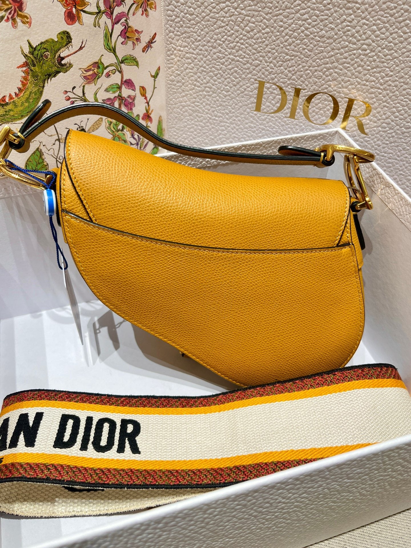 Dior Saddle Mini Yellow