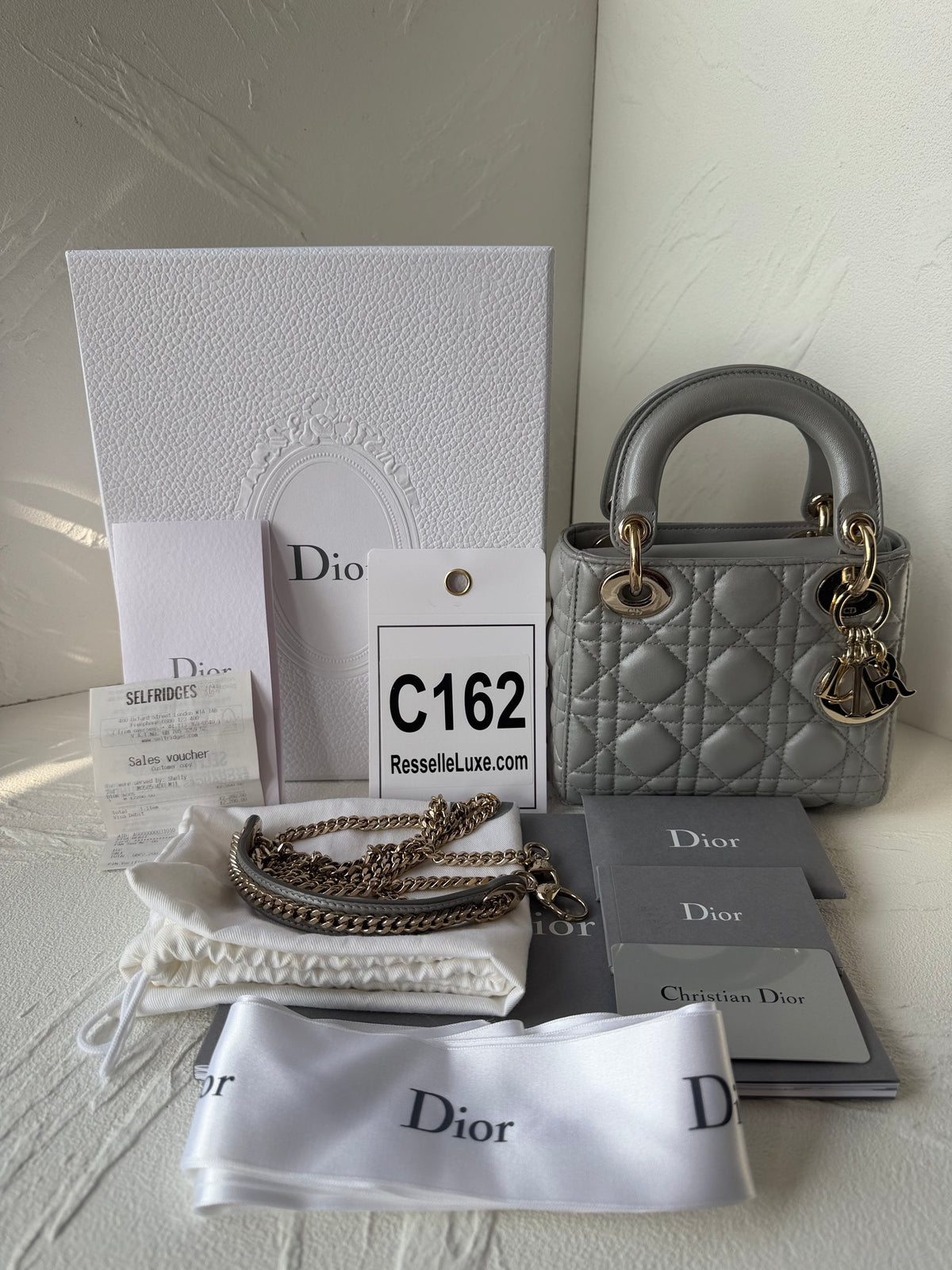 Christian Dior Lady Dior Mini Gray