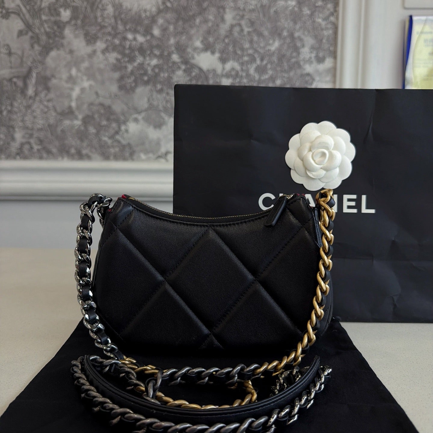 Chanel 19 Evening Bag Black
