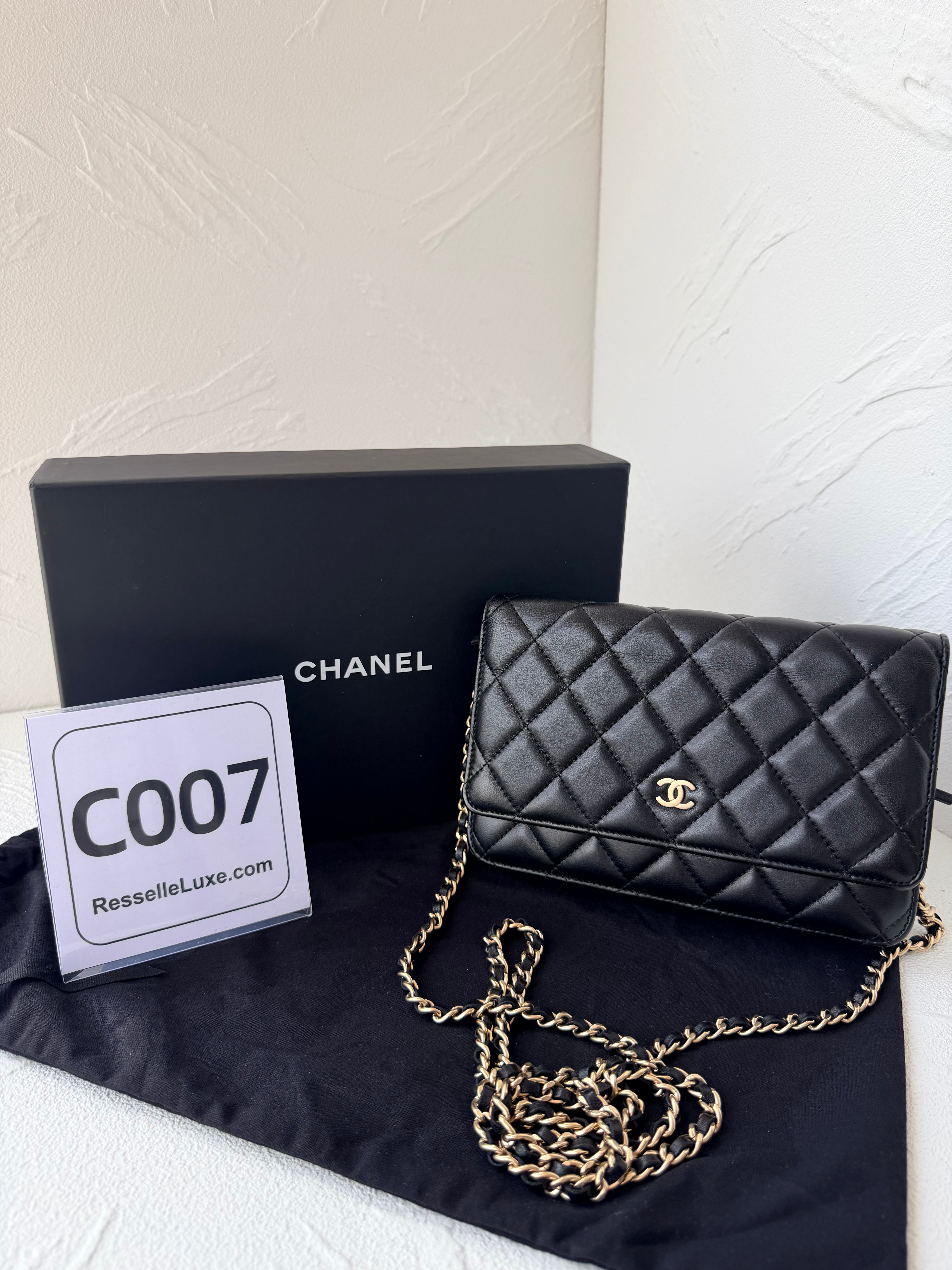 Chanel Classic Wallet On Chain Black