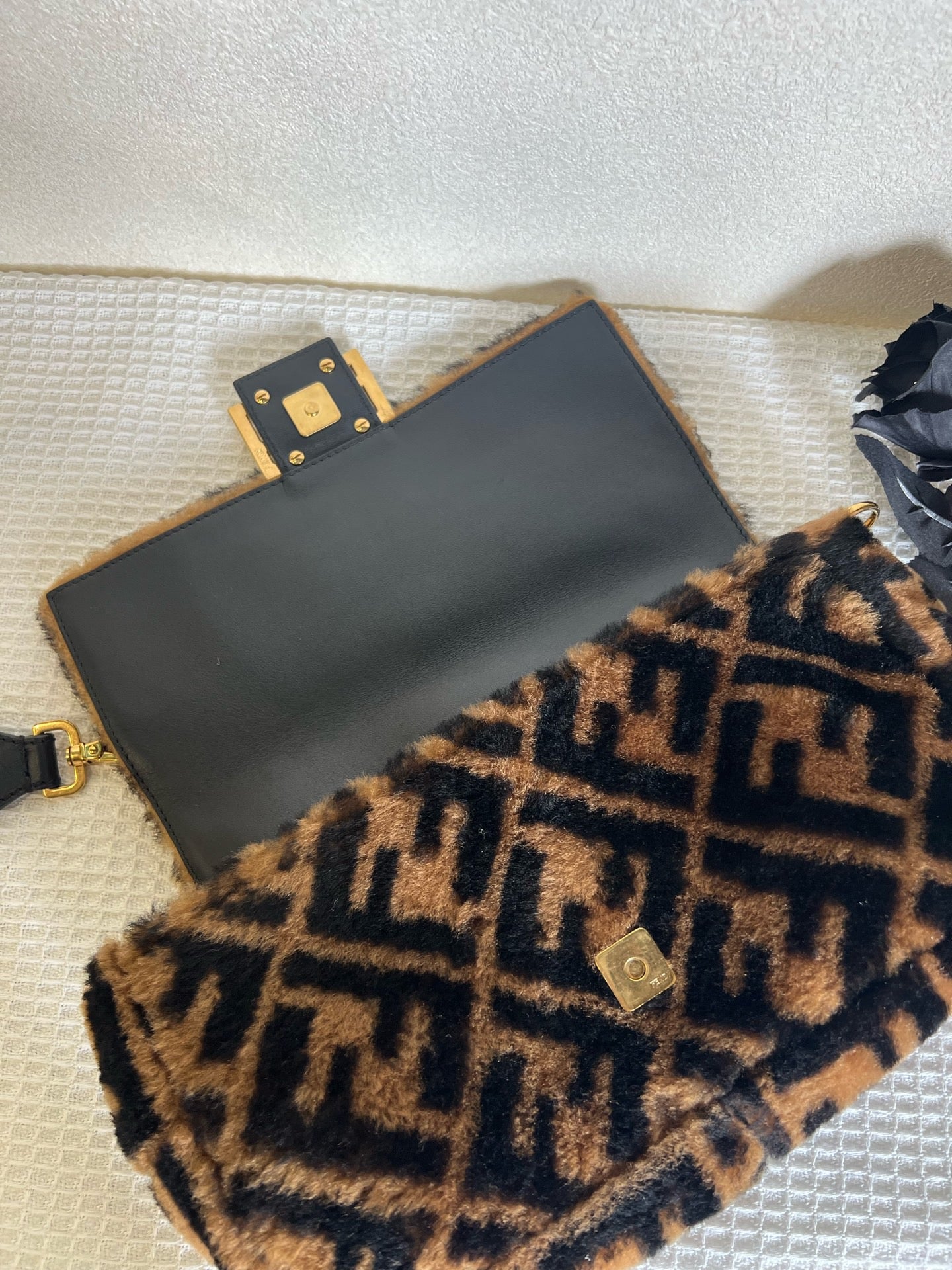 Fendi Baguette FF Shearling
