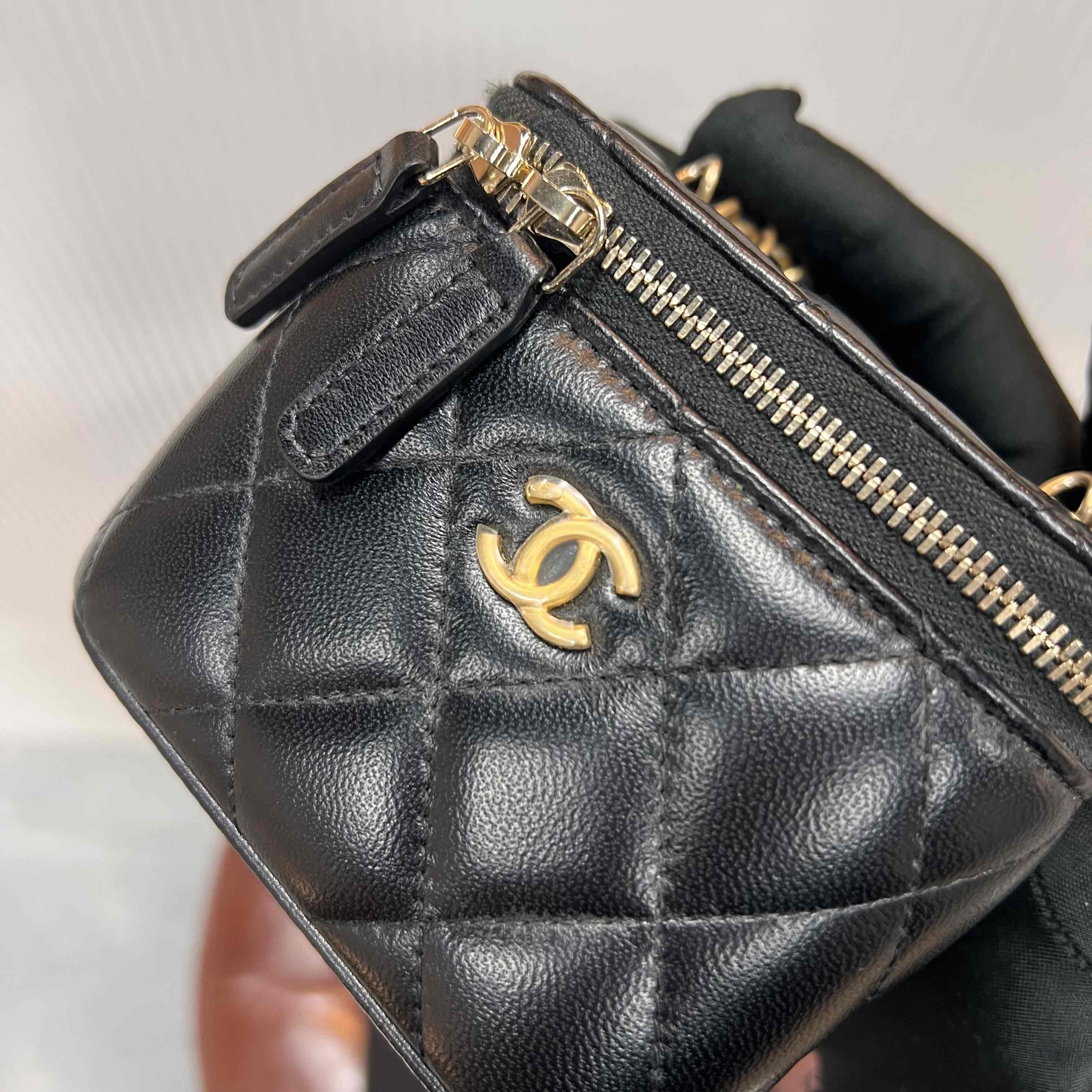 CHANEL 22S Mini Vanity Case with Gold Ball Chain Bag