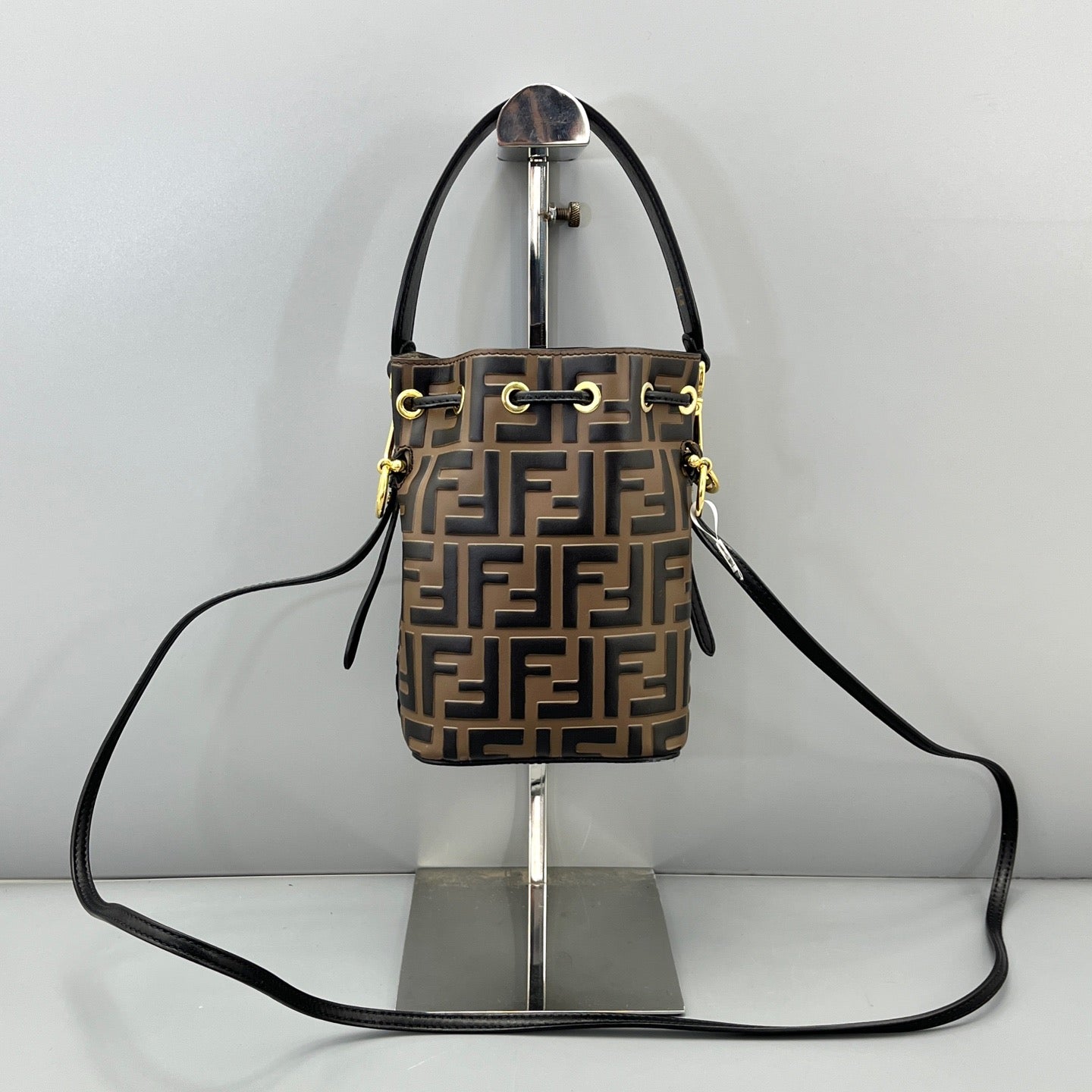 Fendi FF Zucca Embossed Leather Mini