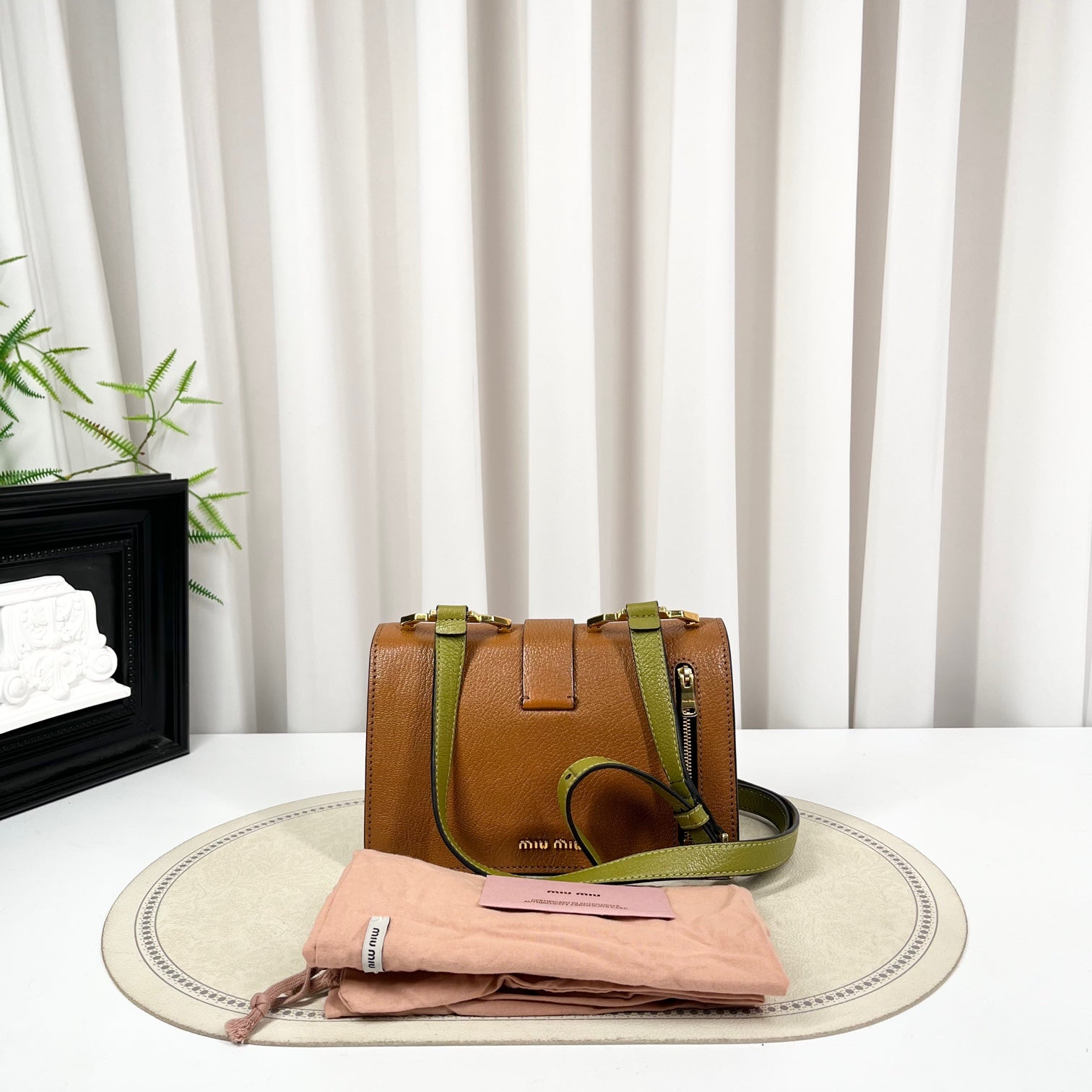 MIU MIU Madras Color-block Shoulder Bag