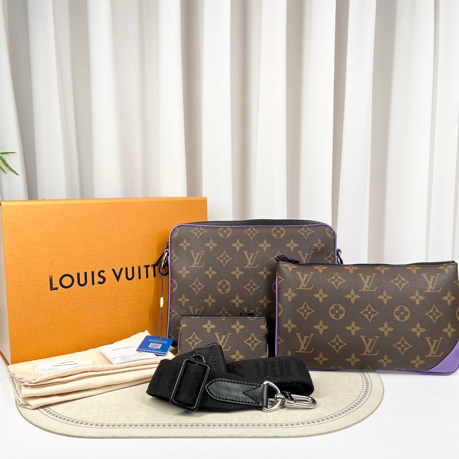 Louis Vuitton Monogram Purple Multi Pochette Messenger Bag