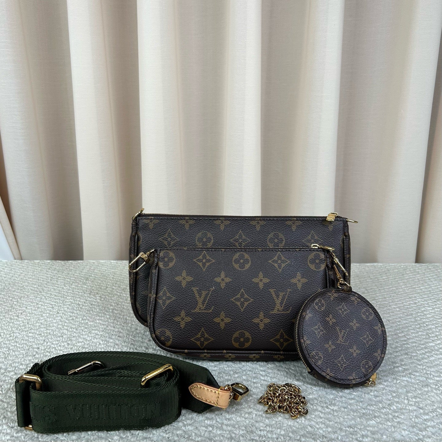 LV Multi Pochette Accessoires Small Monogram Brown